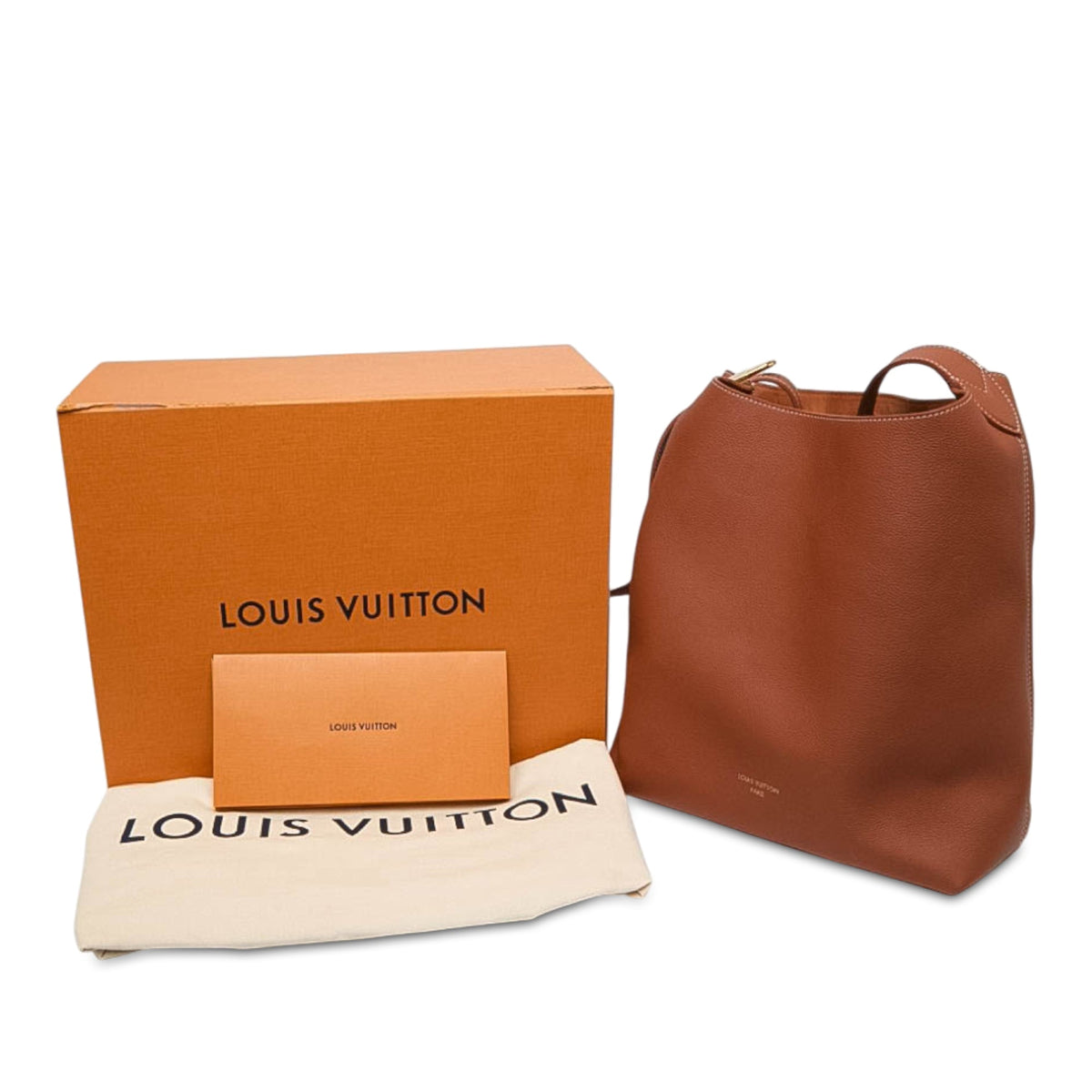 Louis Vuitton Grained Calfskin Low Key Hobo MM — Brown