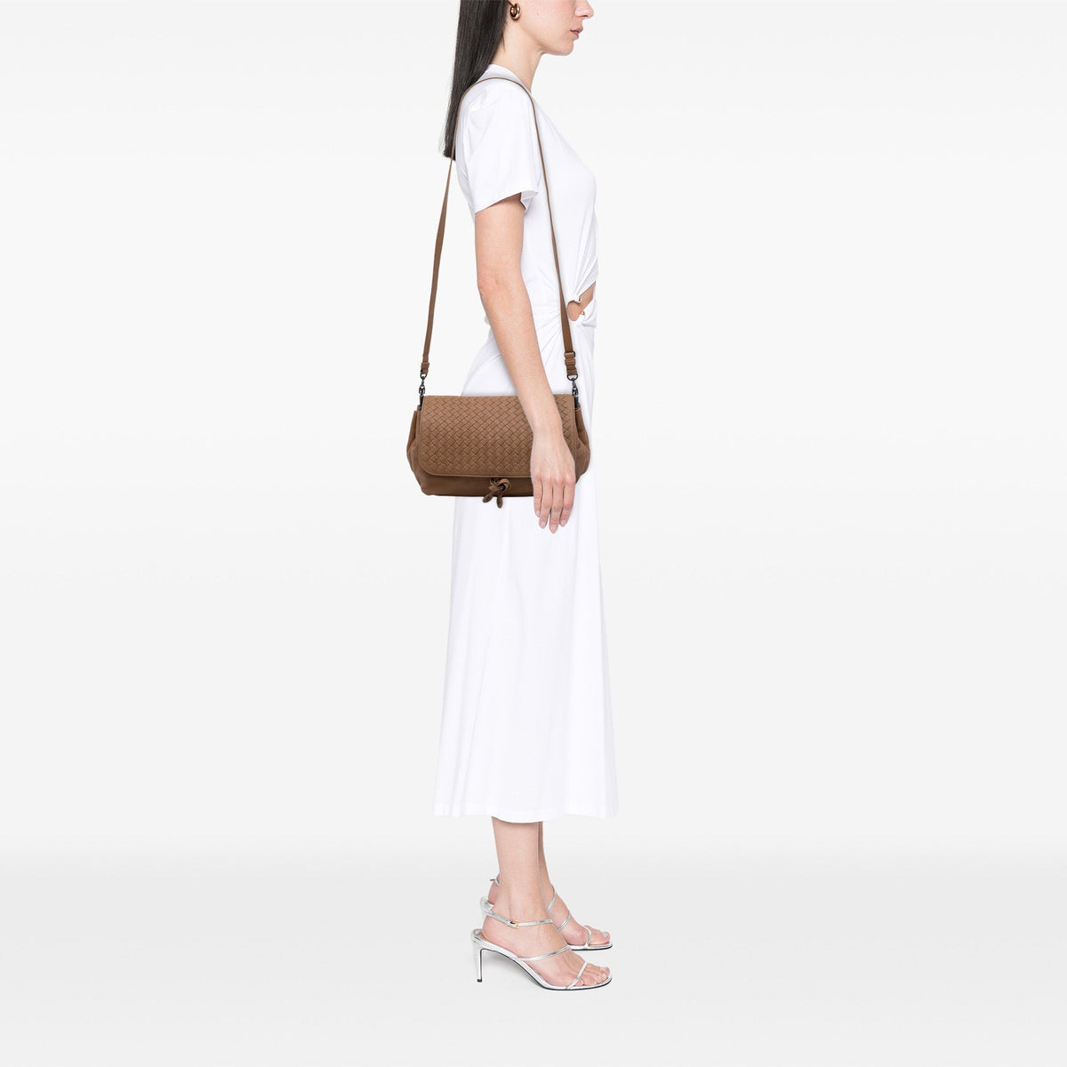 Bottega Veneta Leather Intrecciato Flap Crossbody