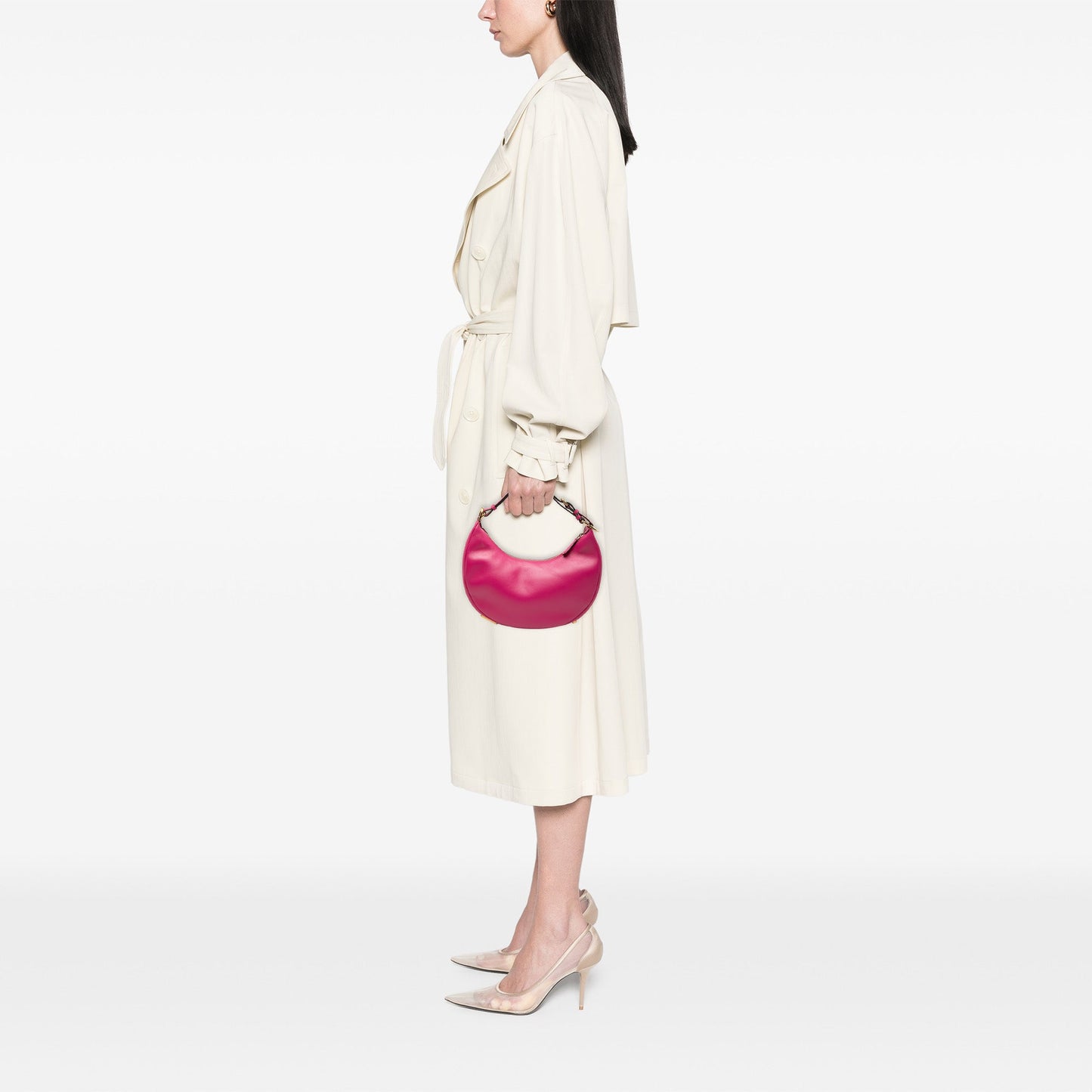 Fendi Small Leather Fendigraphy Hobo