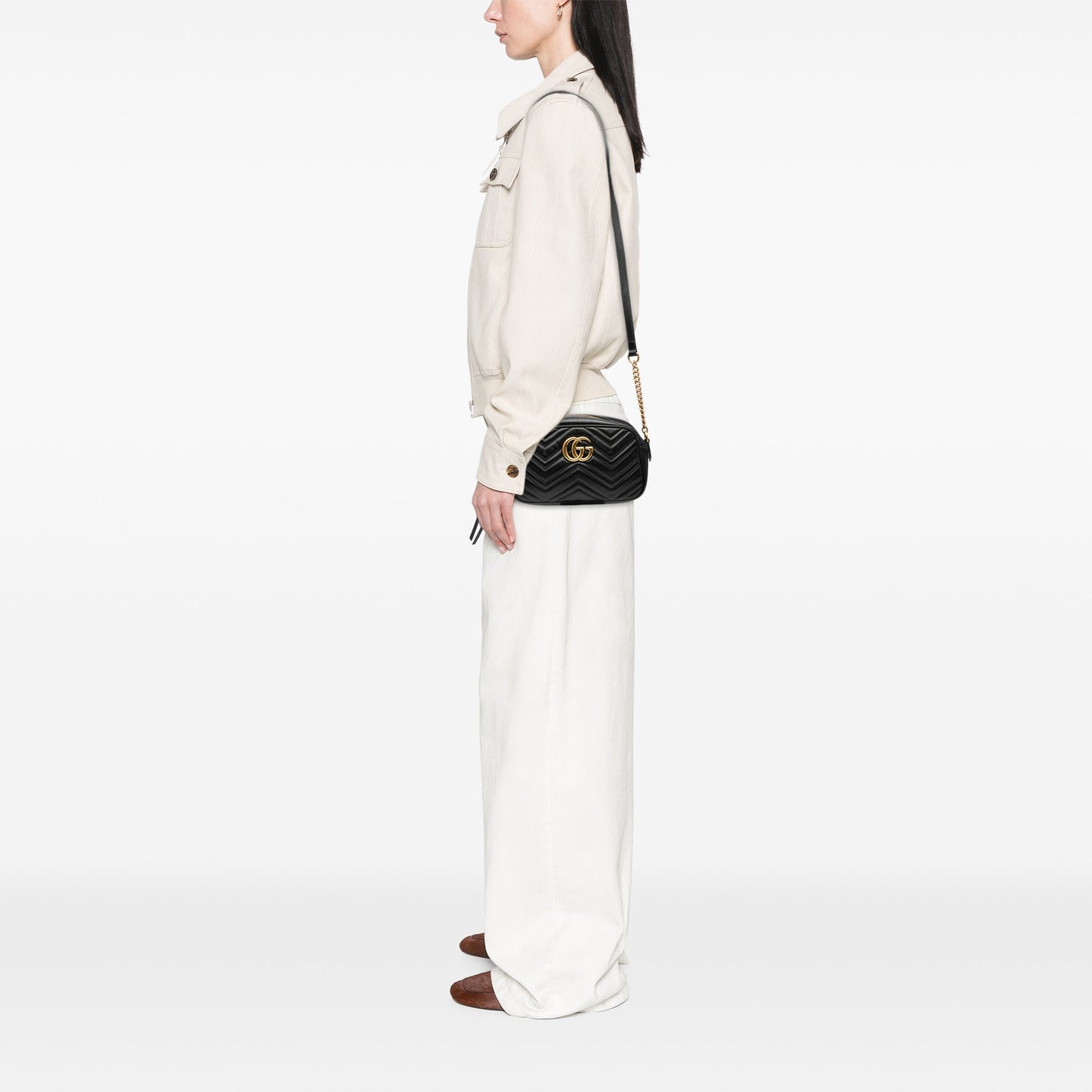 Gucci Small GG Marmont Matelasse Calfskin Crossbody