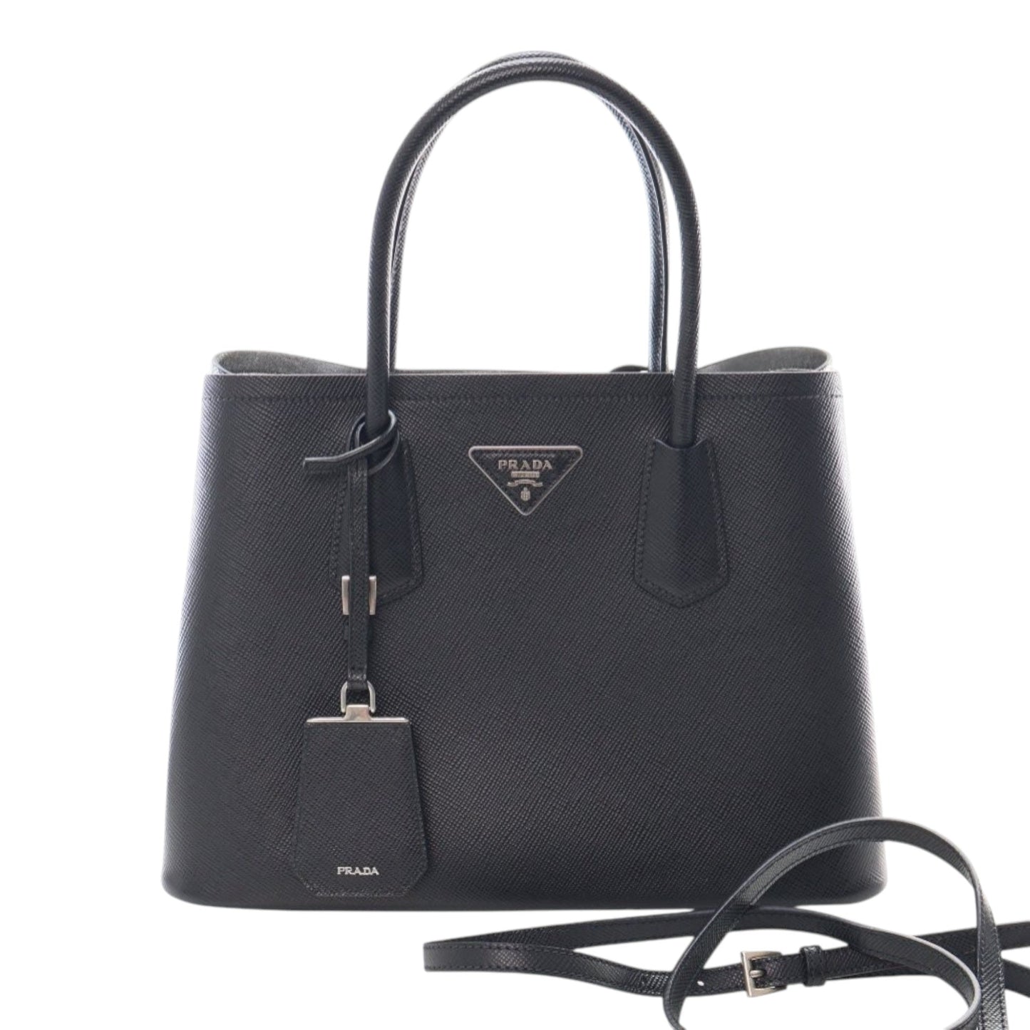 Prada Medium Saffiano Cuir Double Satchel