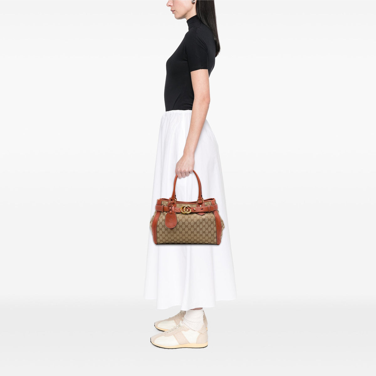 Gucci GG Canvas Running Tote — Beige