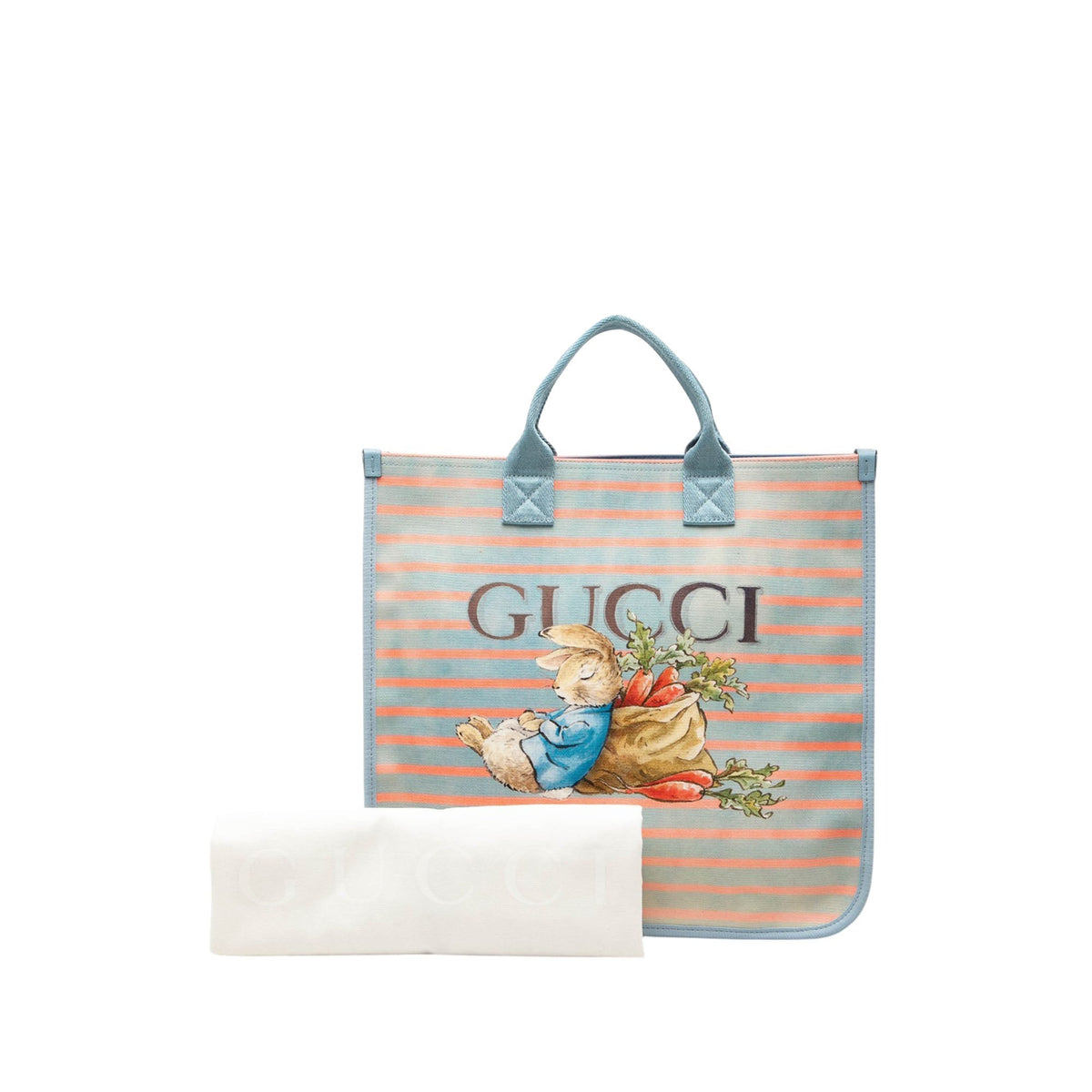 Gucci Childrens Striped Canvas Peter Rabbit Tote
