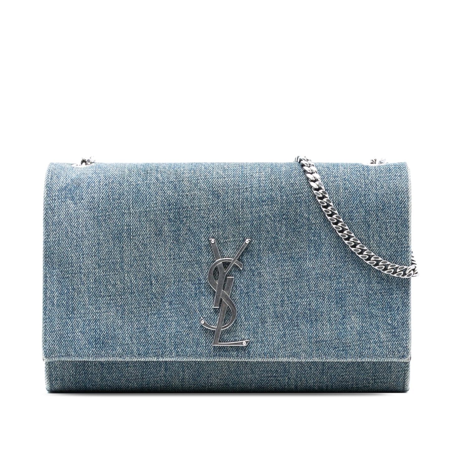 Saint Laurent Medium Denim Monogram Kate Crossbody