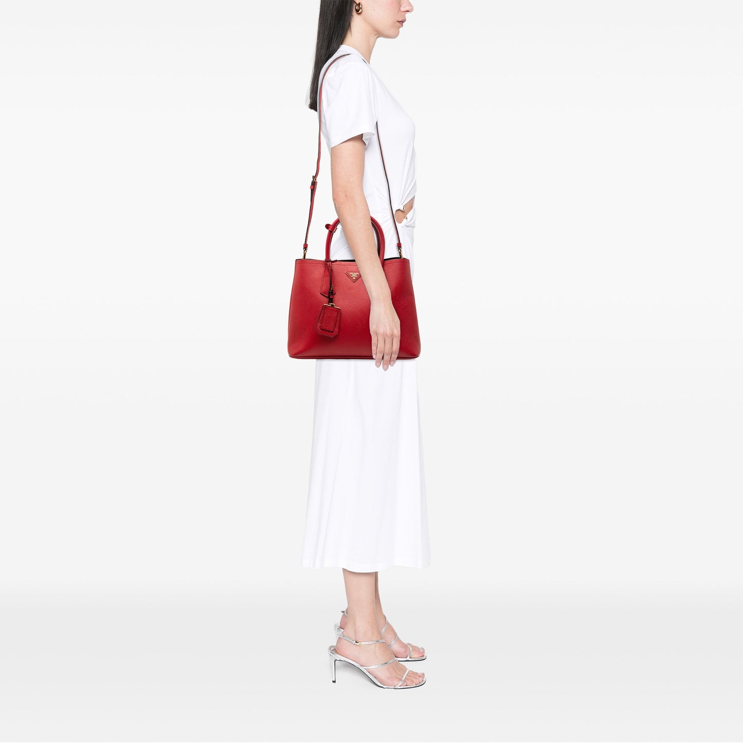 Prada Medium Saffiano Cuir Double Satchel