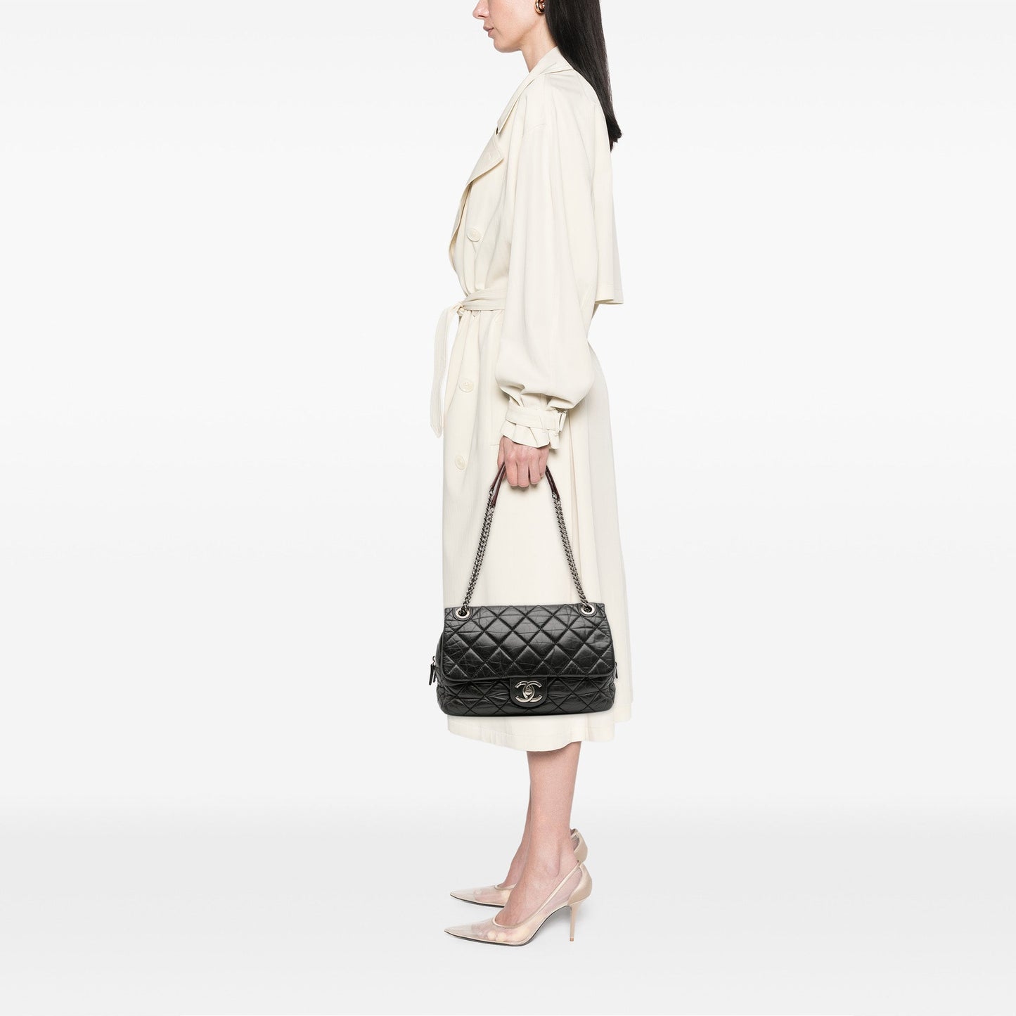 Chanel Jumbo Quilted Aged Calfskin Portobello Flap