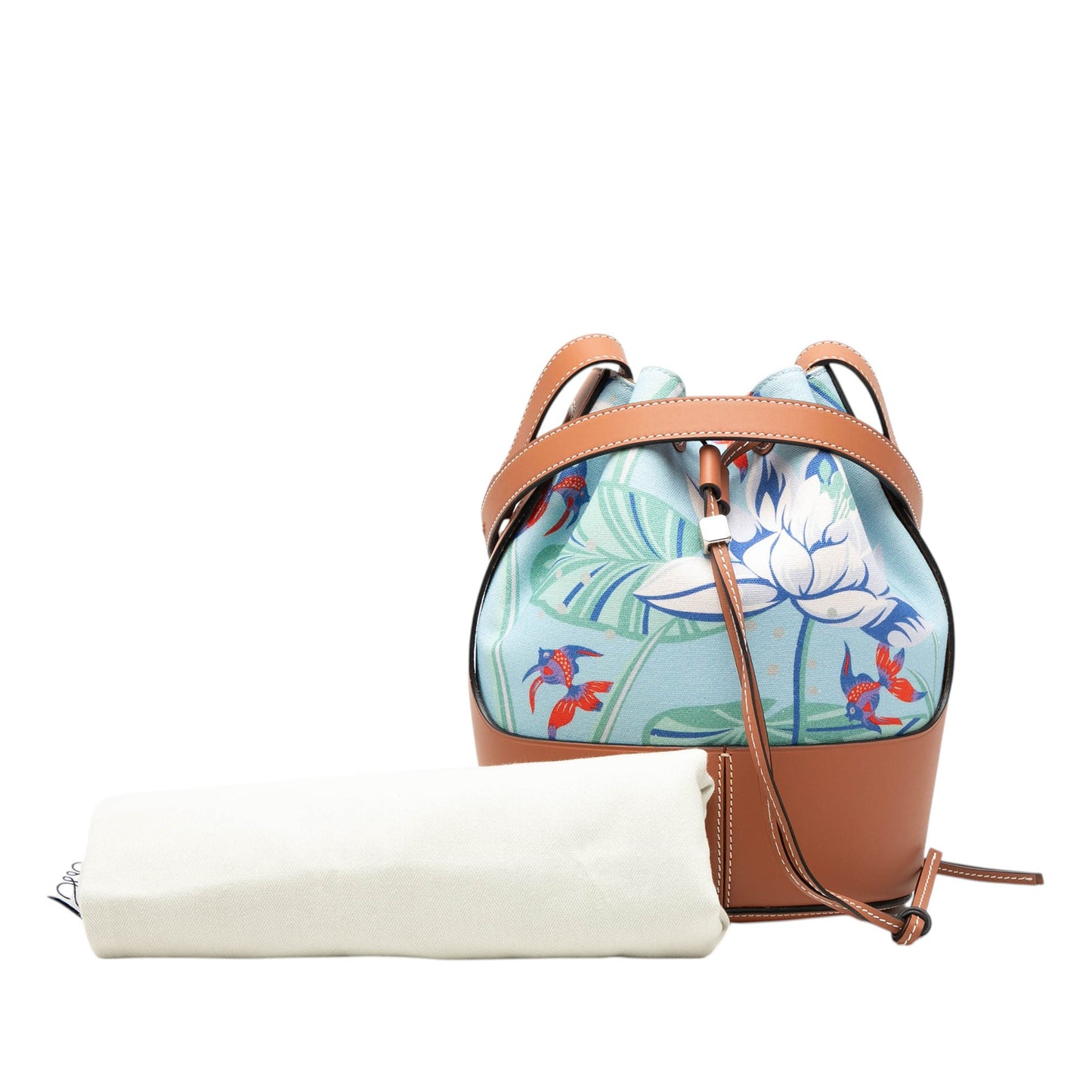 LOEWE Paulas Ibiza Small Canvas Balloon Bucket Bag