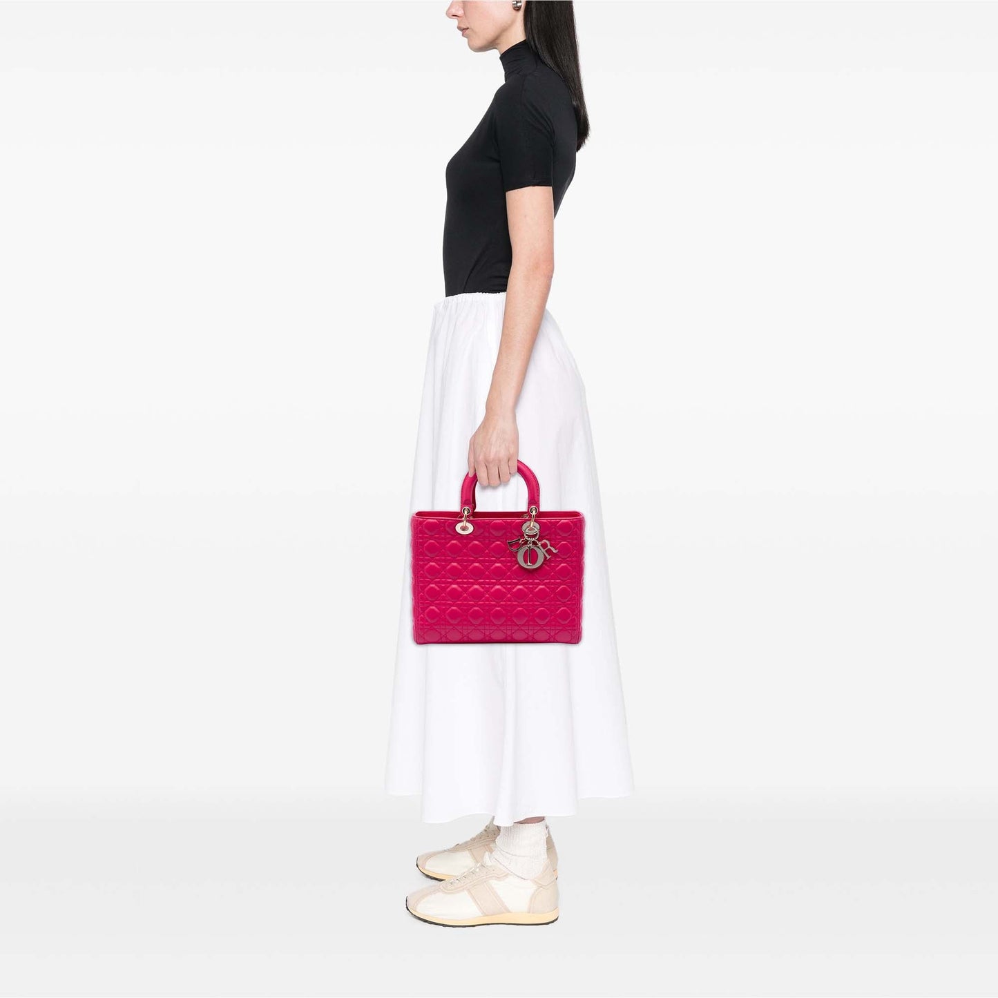 Dior Large Lambskin Cannage Lady Dior