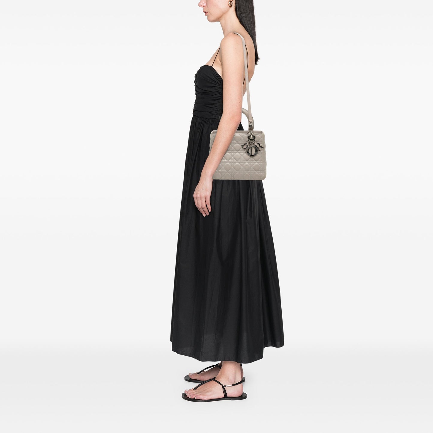 Dior Medium Lambskin Cannage Lady Dior