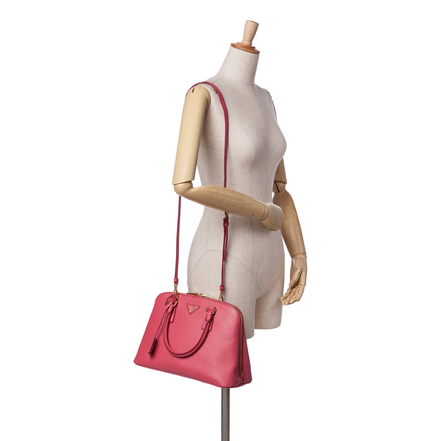 Prada Medium Saffiano Lux Promenade Satchel