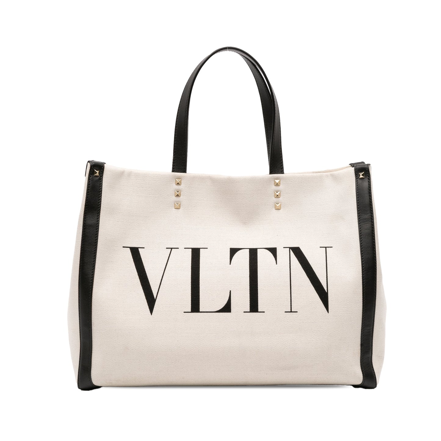 Valentino Medium Canvas Rockstud VLTN Tote