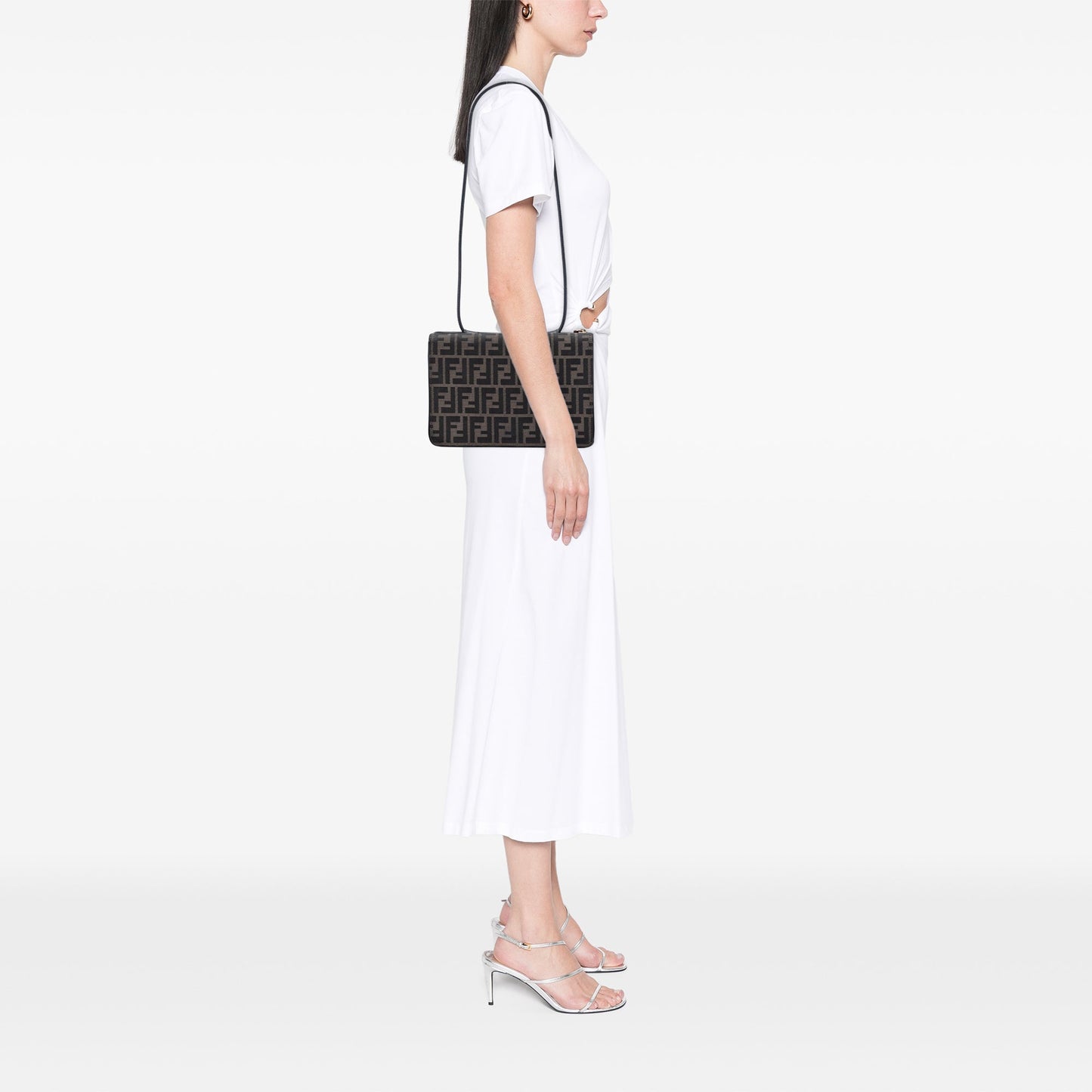 Fendi Zucca Canvas and Leather Crossbody