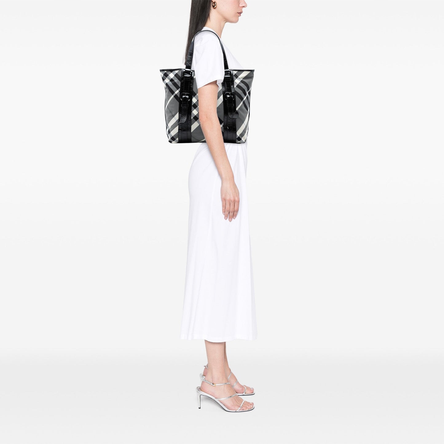 Burberry Medium Beat Check Nylon Victoria Tote