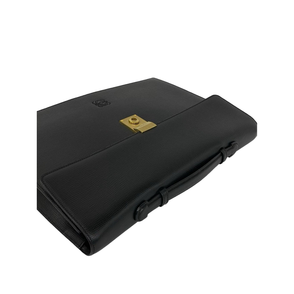 LOEWE Leather Business Bag — Black