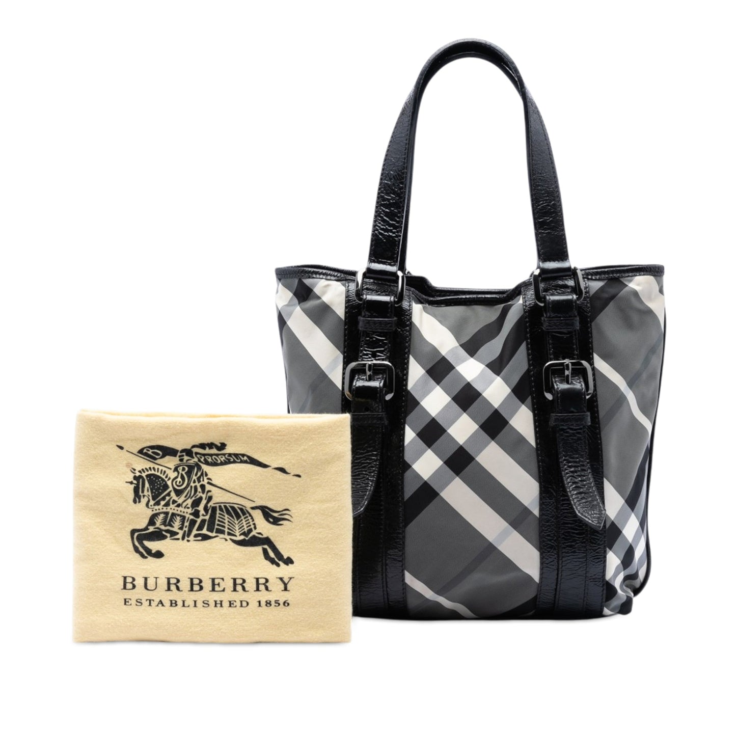 Burberry Small Beat Check Nylon Victoria Tote