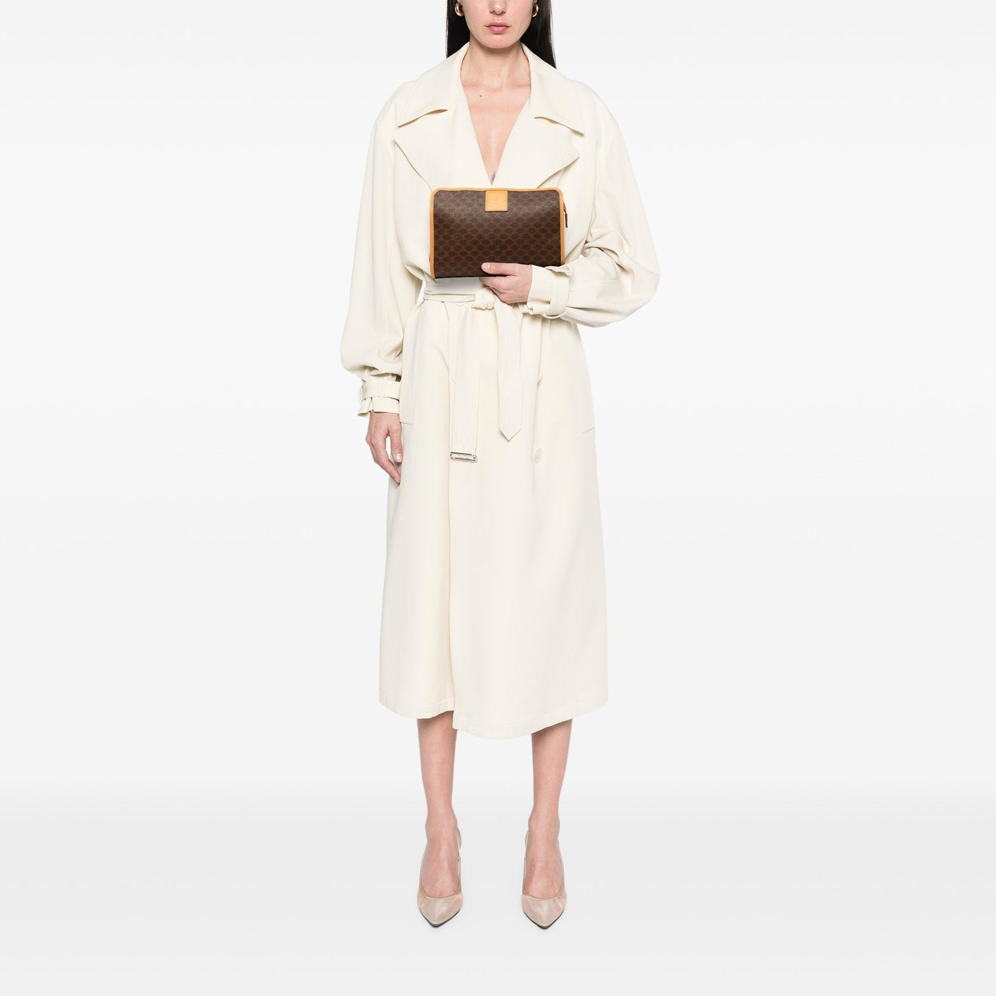 Celine Macadam Coated Canvas Clutch