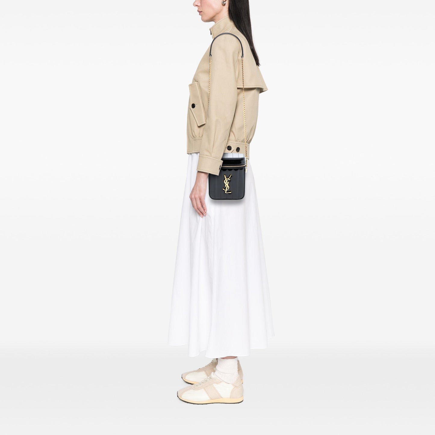 Saint Laurent Patent Vicky Vanity Bag