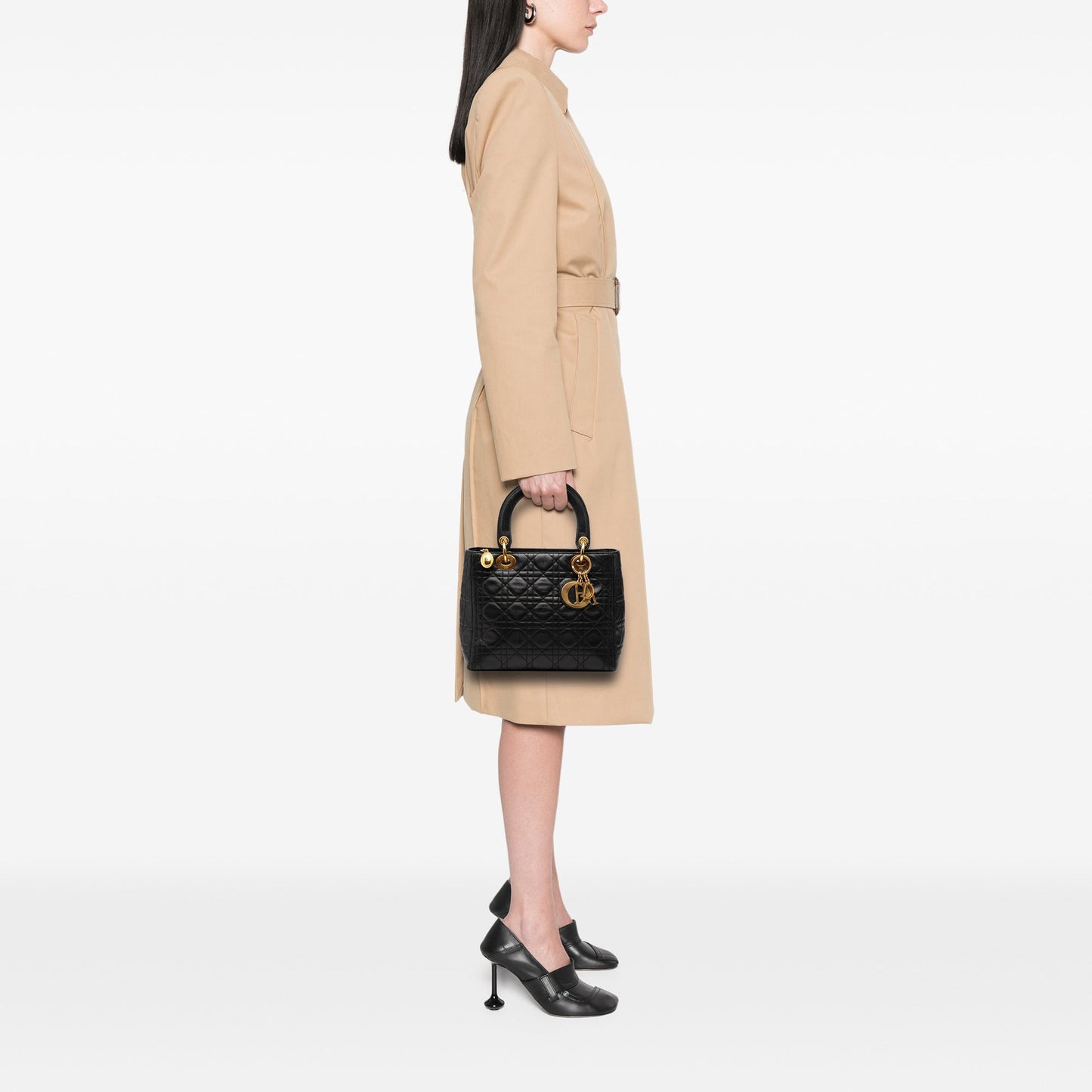 Medium Lambskin Cannage Lady Dior