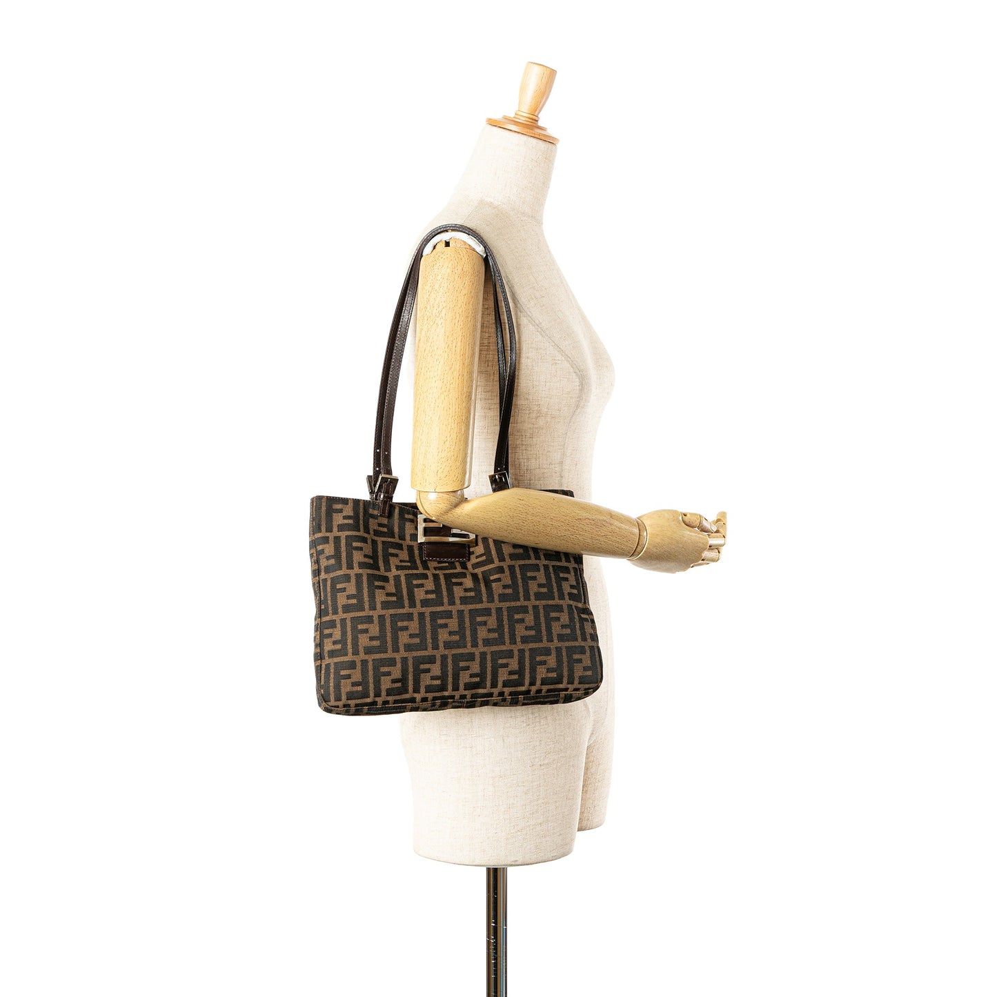 Fendi Zucca Canvas Shoulder Bag