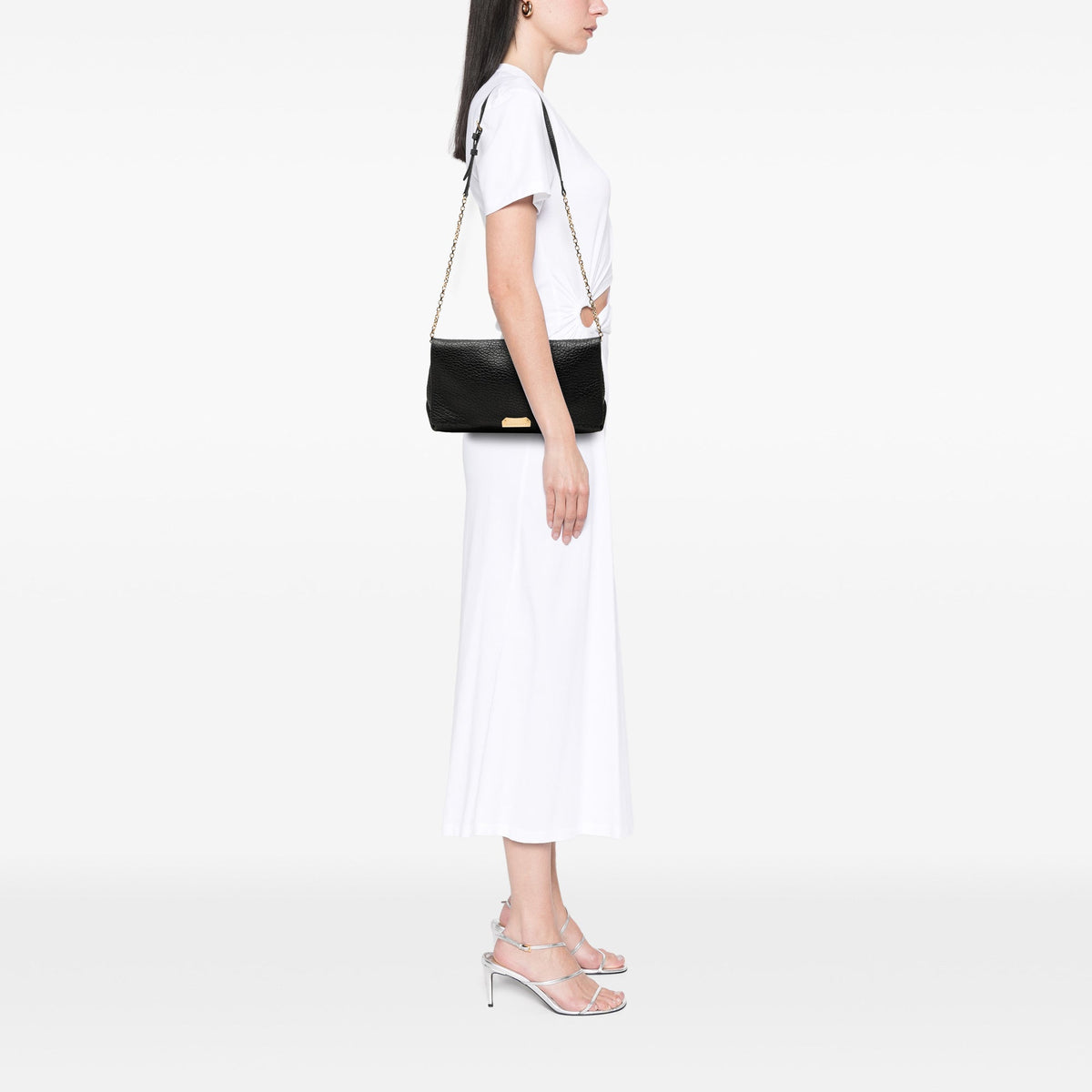 Burberry Medium Grained Calfskin Mildenhall Crossbody — Black