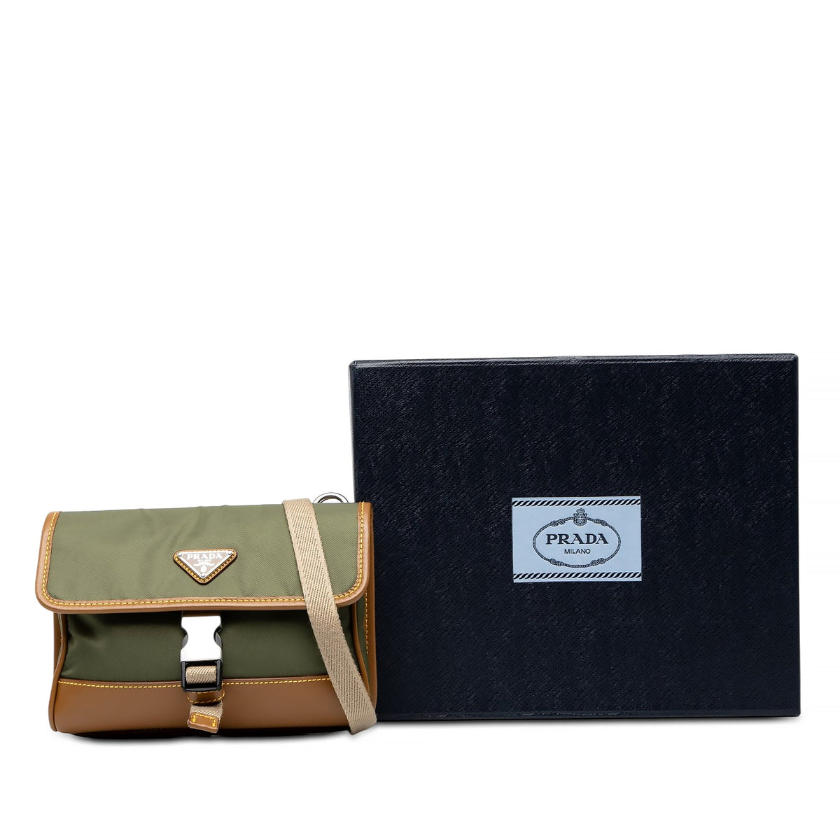 Prada Leather Trimmed Re Nylon Smartphone Case — Green