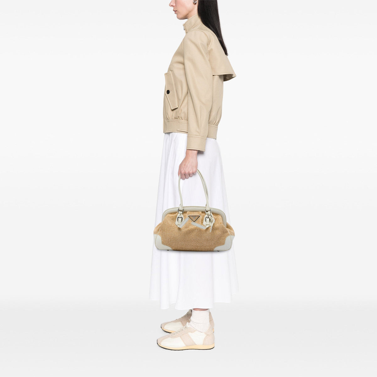 Prada Raffia Shoulder Bag