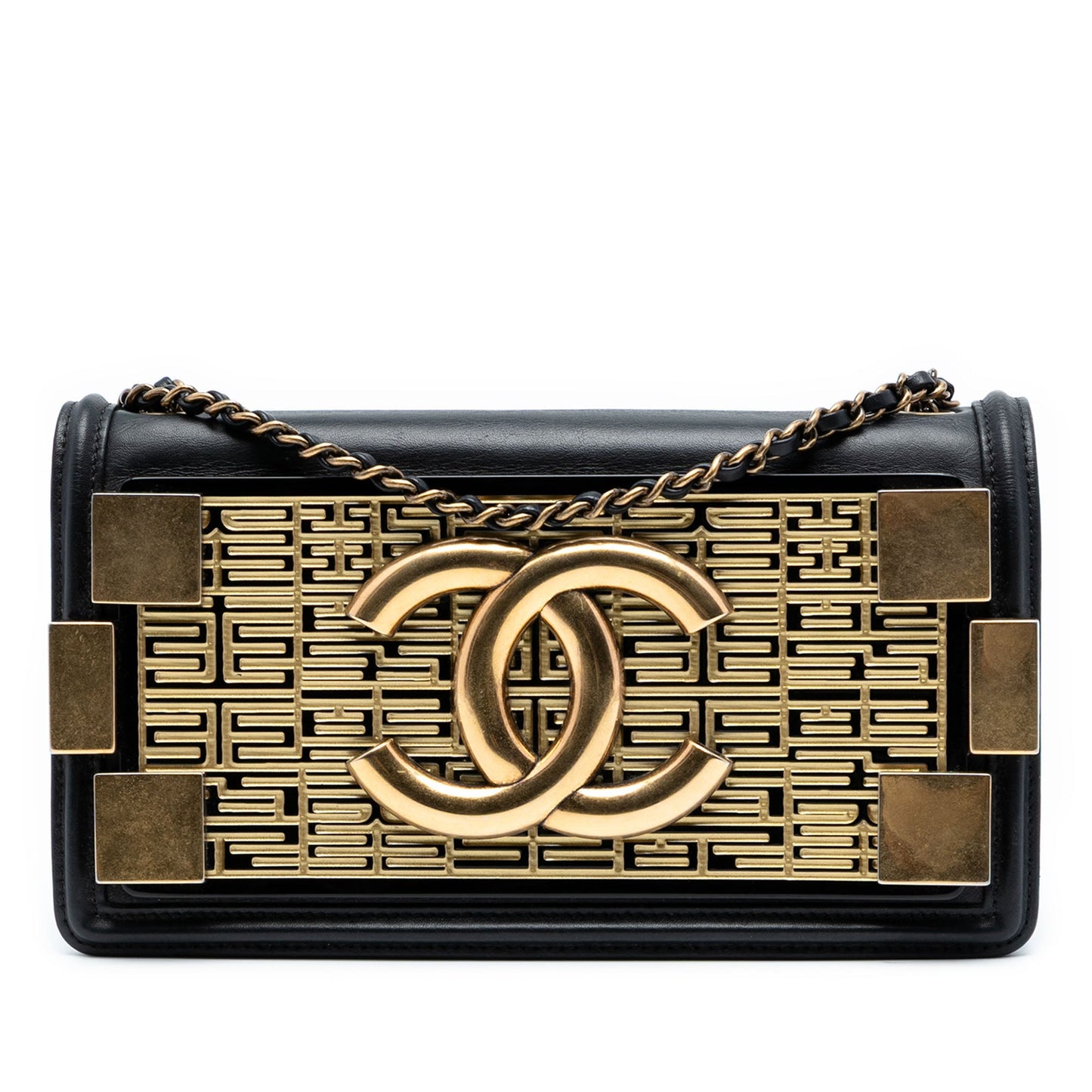 Chanel Paris Seoul Lambskin and Metallic Plate Lego Boy Brick Flap