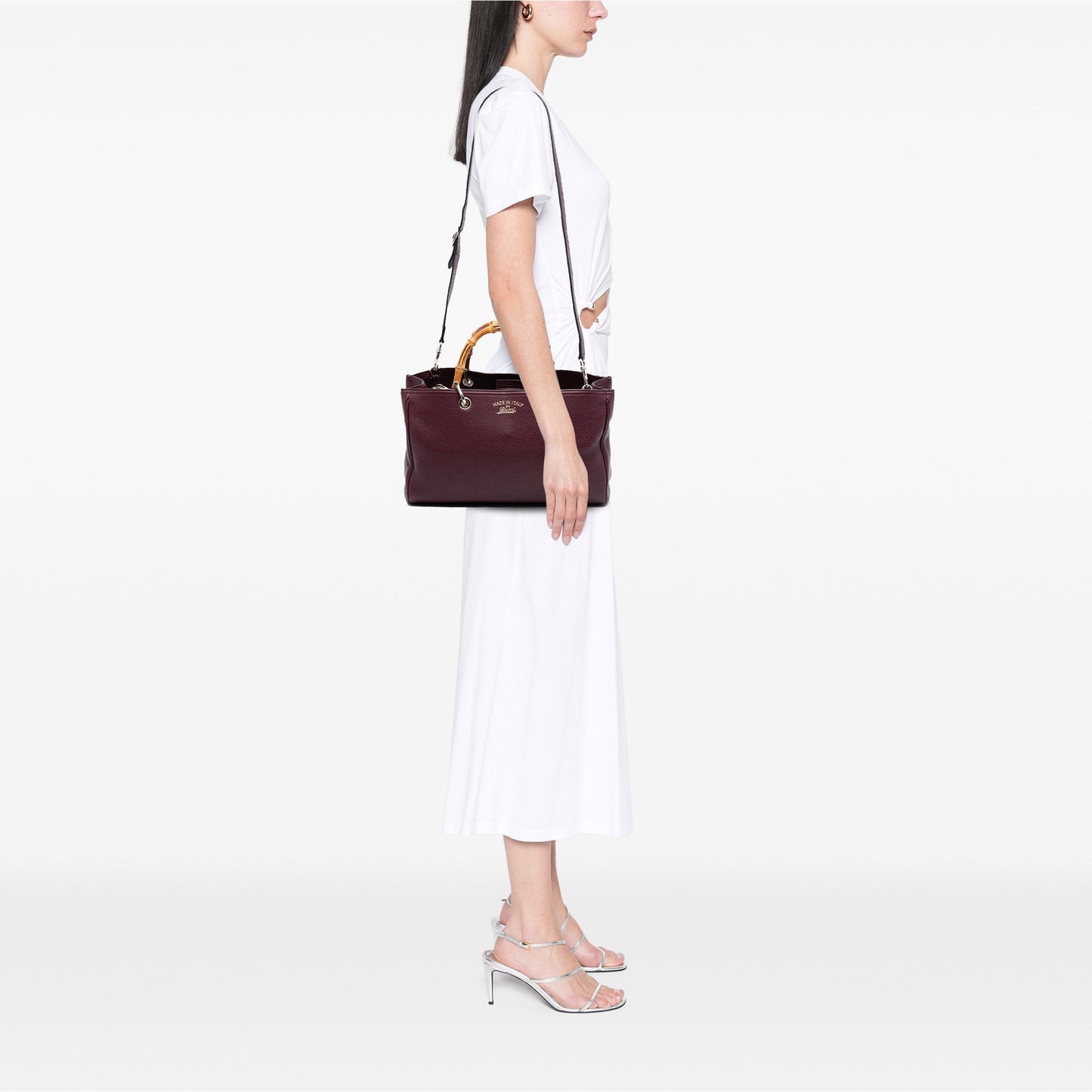 Gucci Medium Calfskin Bamboo Shopper Satchel