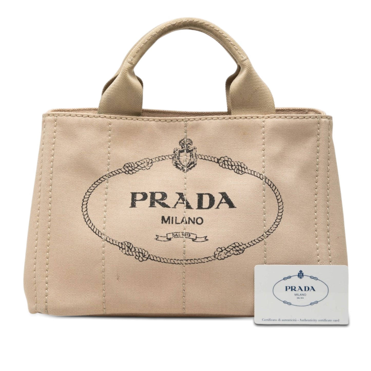 Prada Small Canvas Canapa Logo Tote