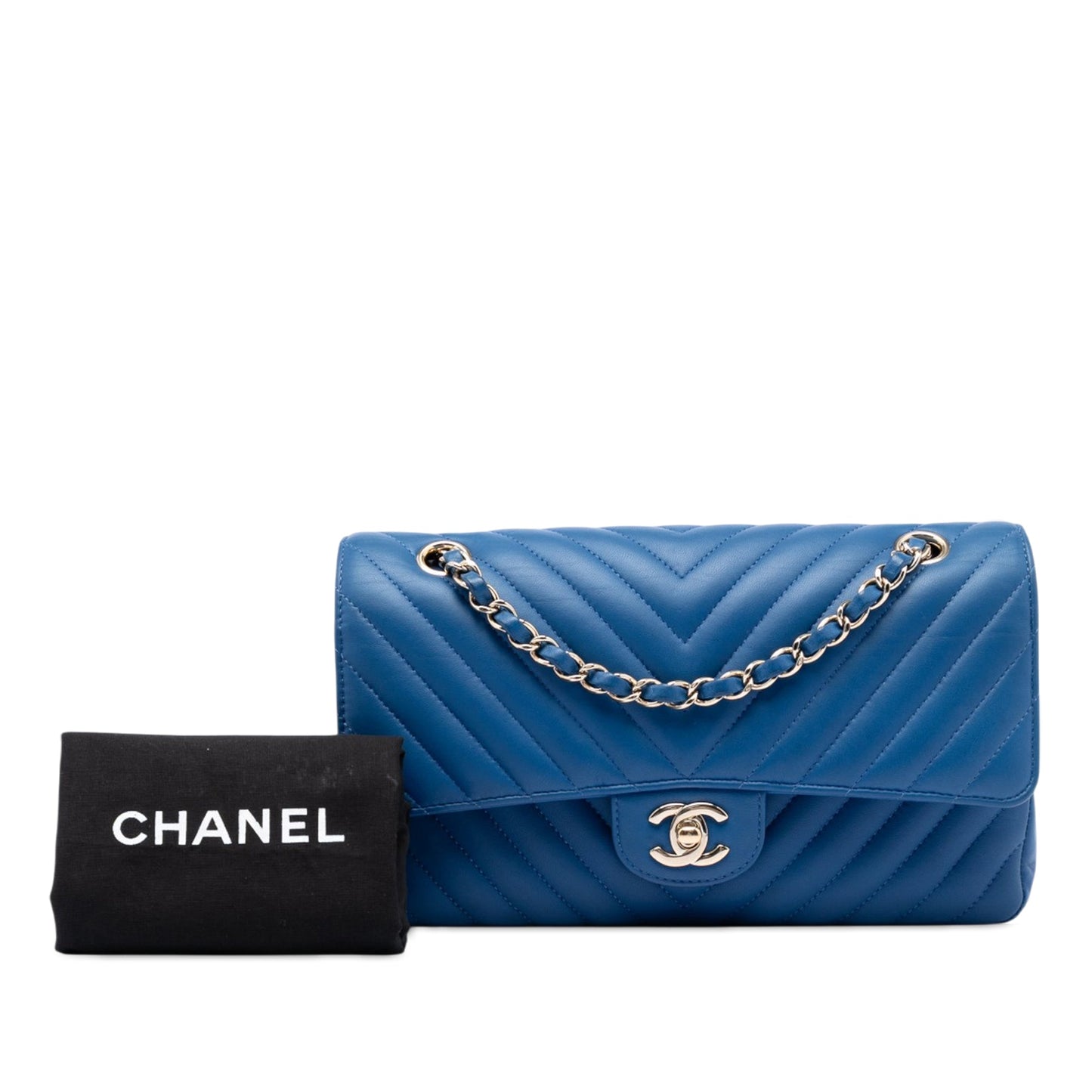 Chanel Medium Classic Chevron Lambskin Double Flap