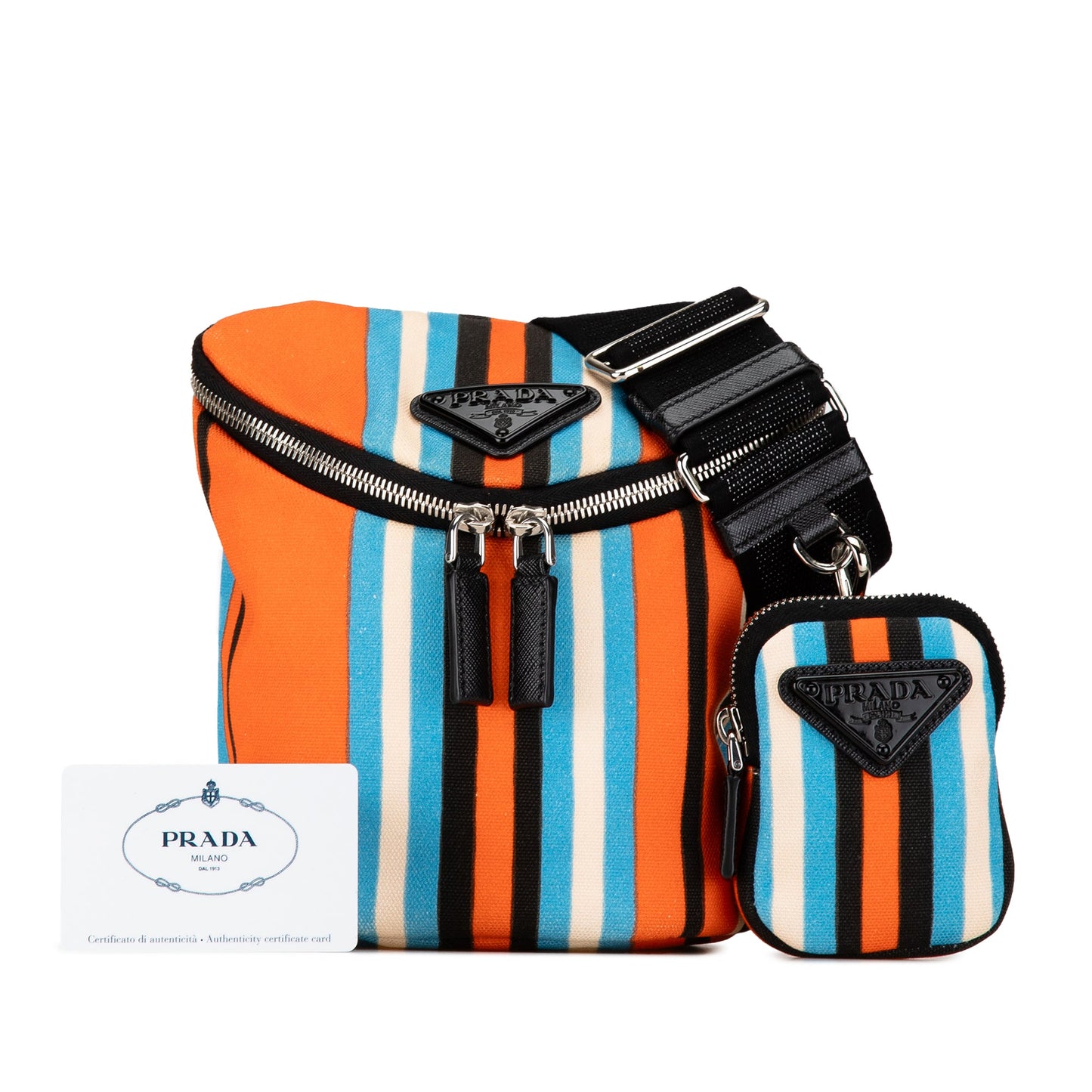 Prada Canvas Canapa Baiadera Crossbody