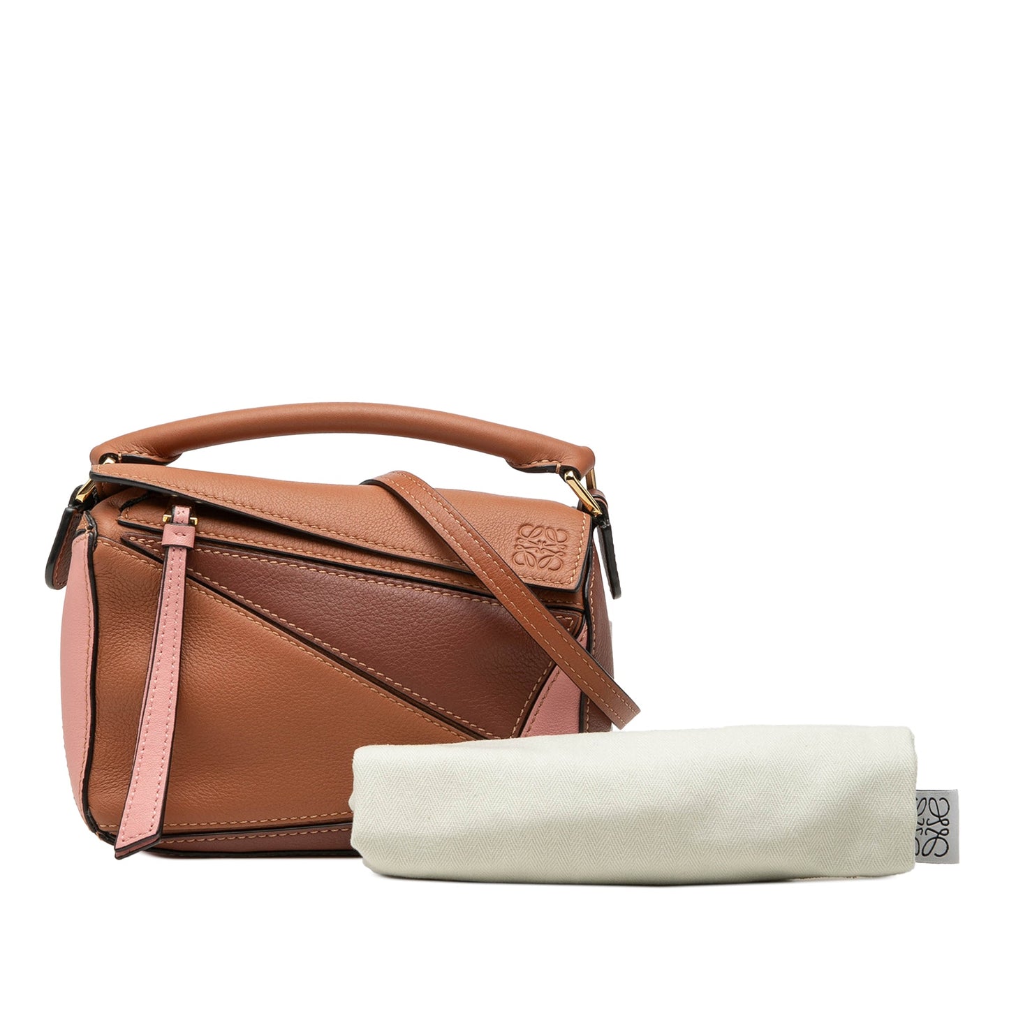 LOEWE Mini Tricolor Calfskin Puzzle Satchel