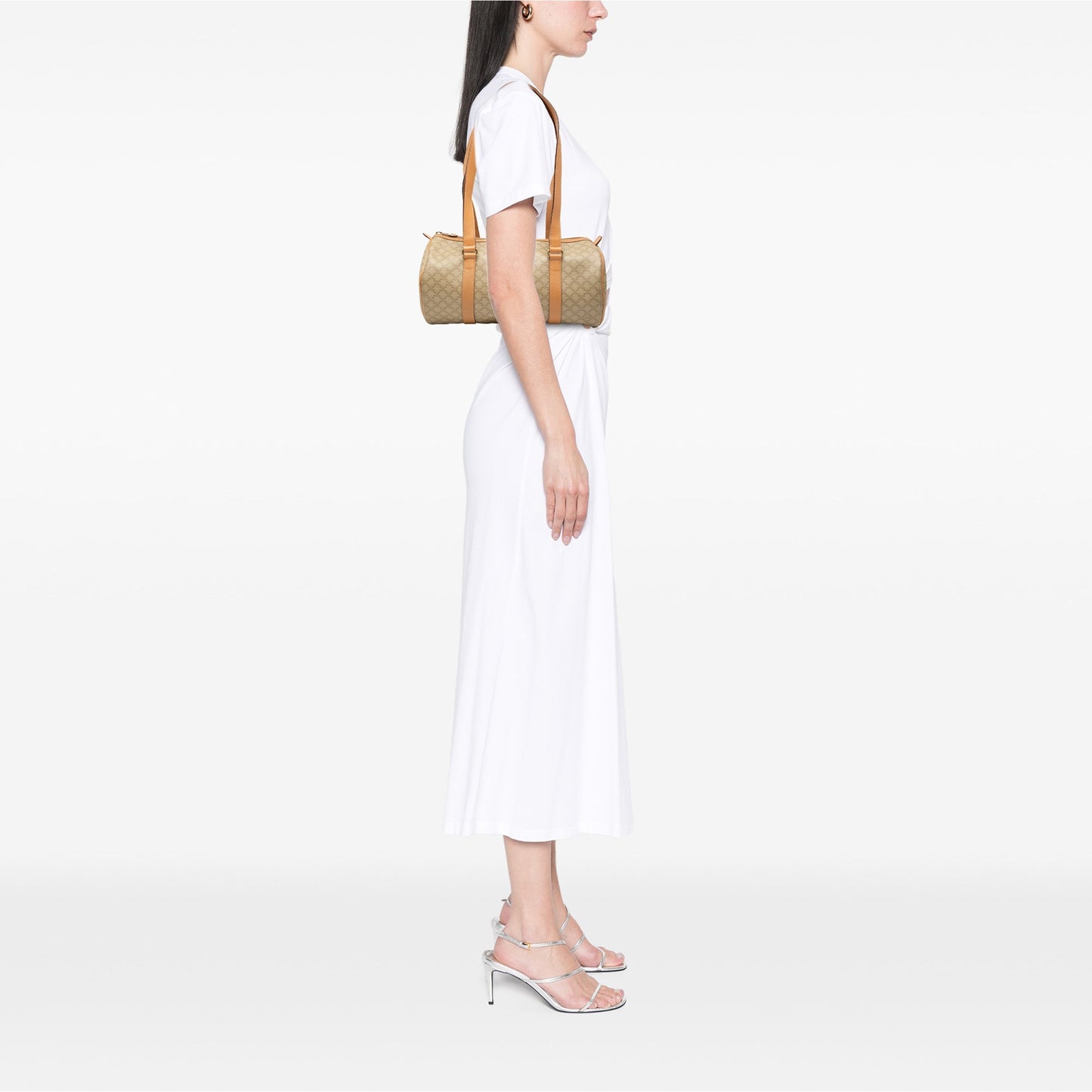 Celine Macadam Coated Canvas Shoulder Bag