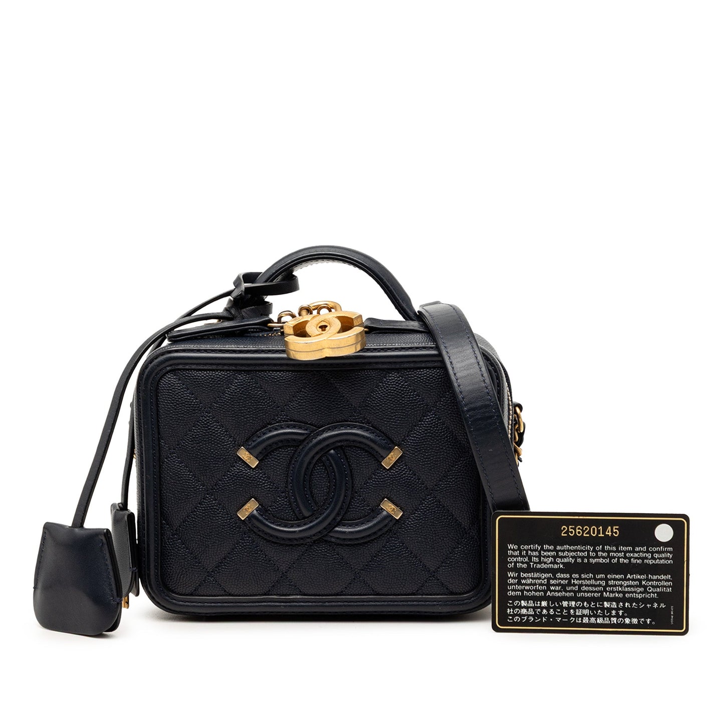 Small Caviar CC Filigree Vanity Case