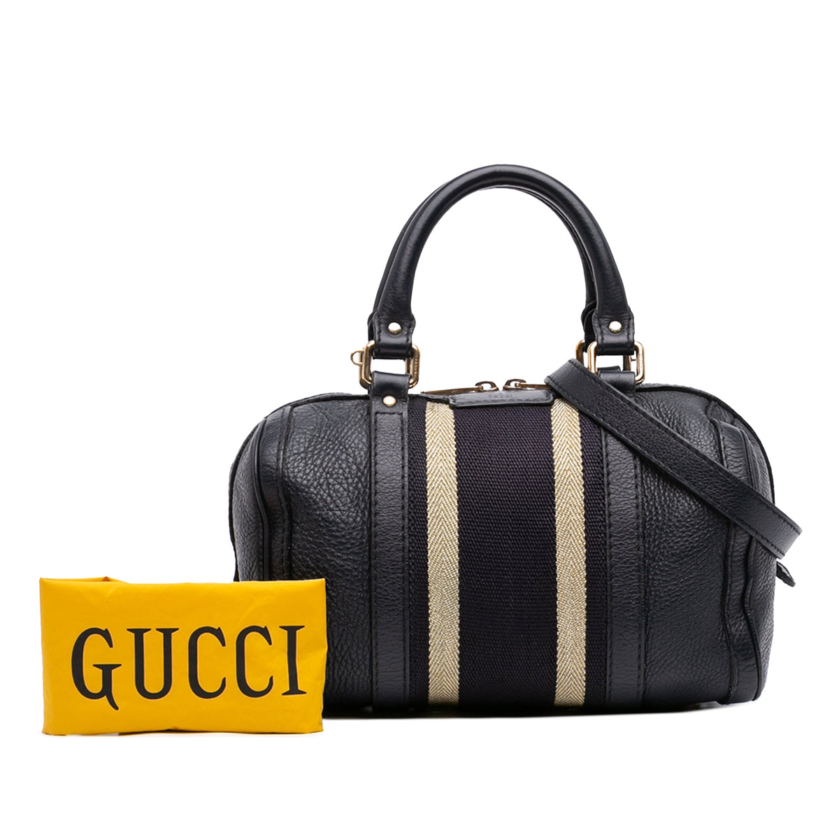 Gucci Small Calfskin Web Joy Boston Bag