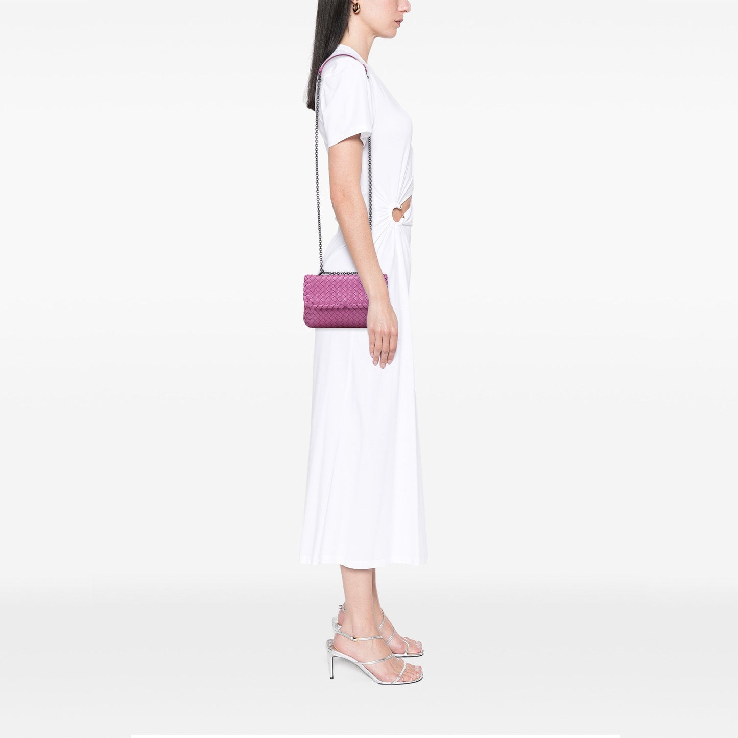 Bottega Veneta Baby Nappa Intrecciato Olimpia Crossbody