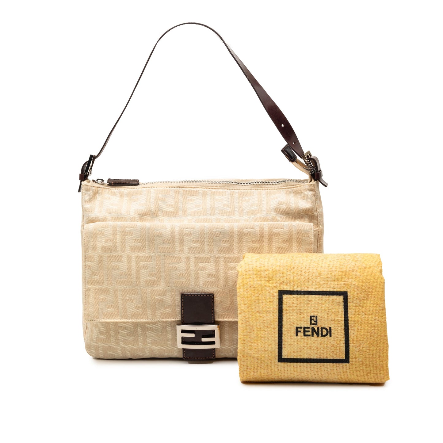 Fendi Zucca Canvas Shoulder Bag