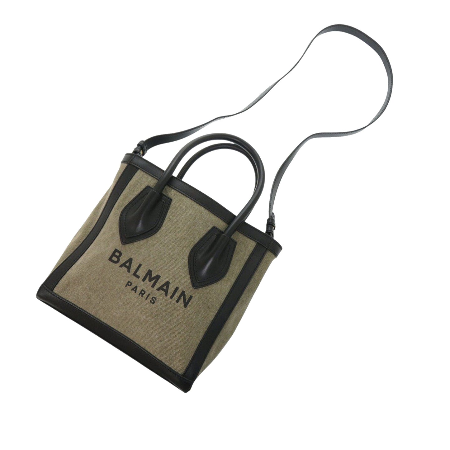 Balmain Canvas B Army 24 Shopping Satchel