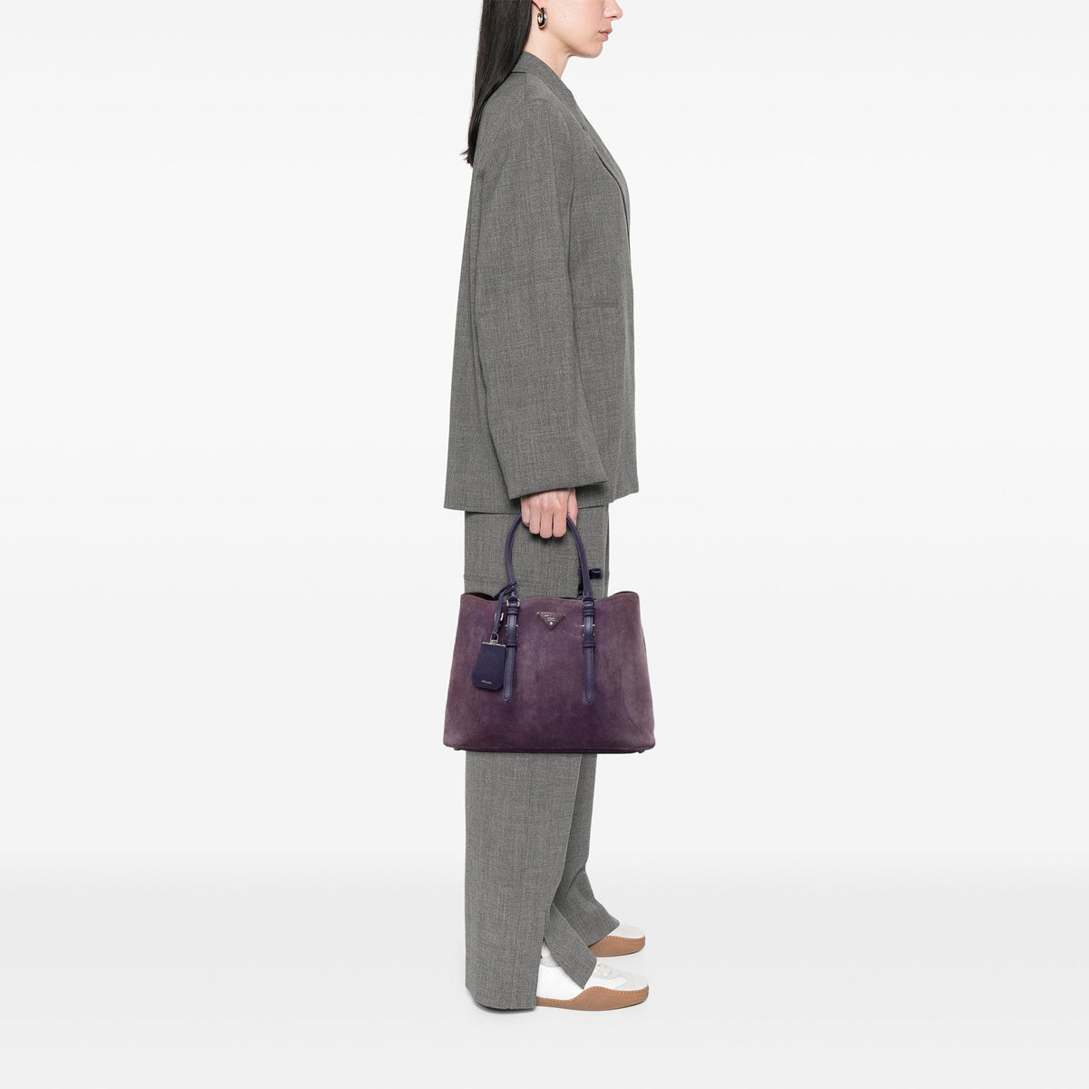 Prada Medium Scamosciato Double Handle Tote