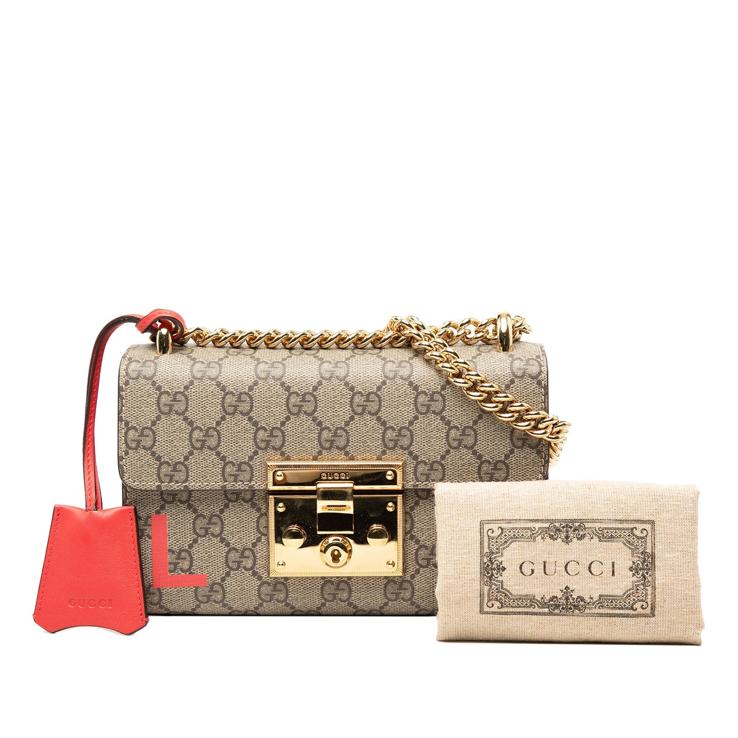 Gucci Small GG Supreme Love Padlock Crossbody
