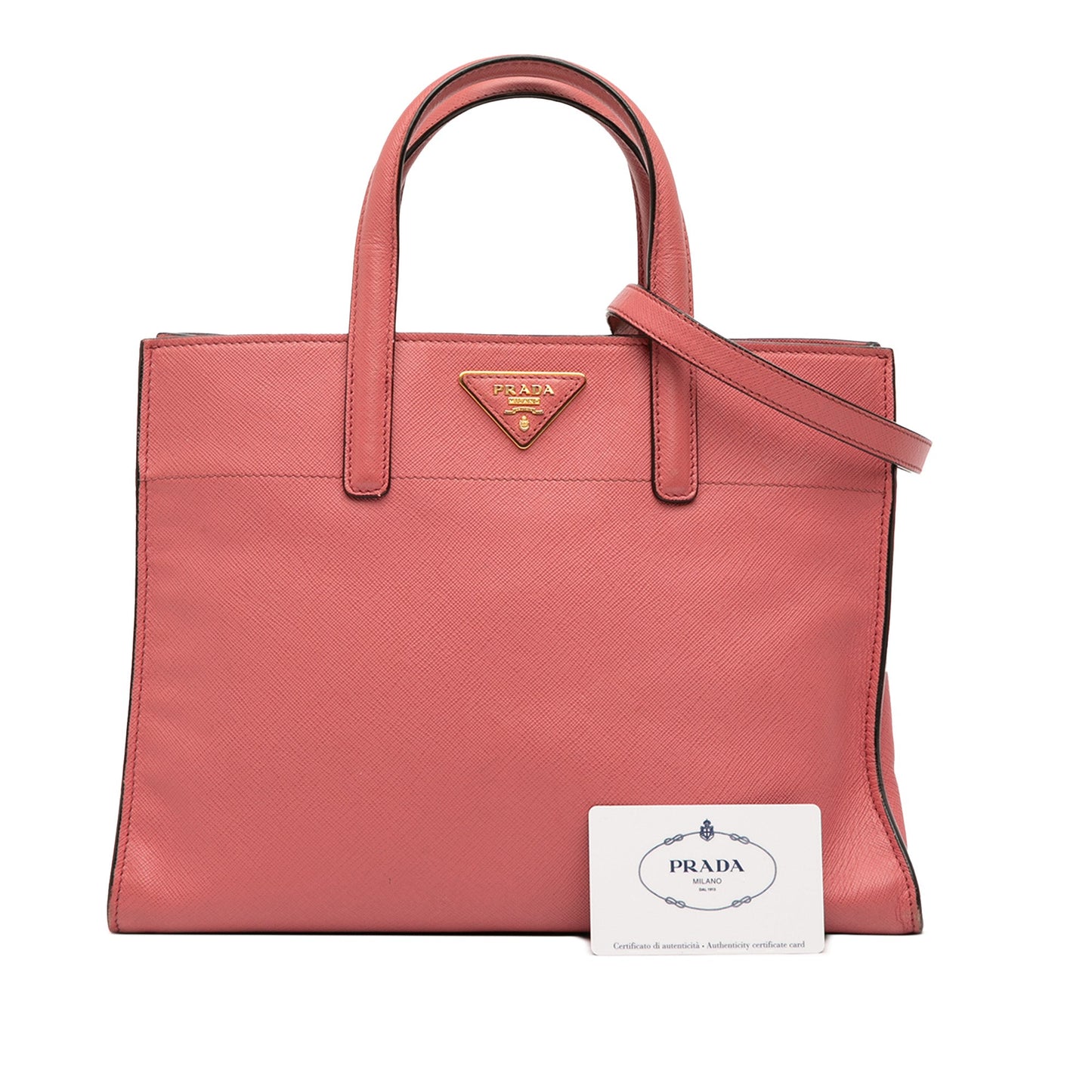 Prada Saffiano Soft Triple Pocket Tote