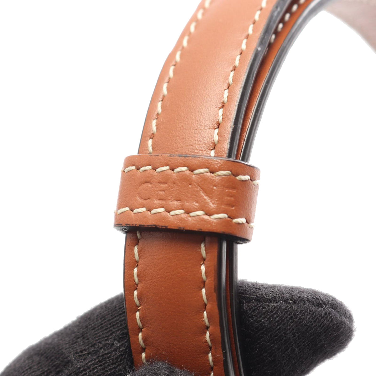 Celine Mini Triomphe Coated Canvas Besace Crossbody — Brown