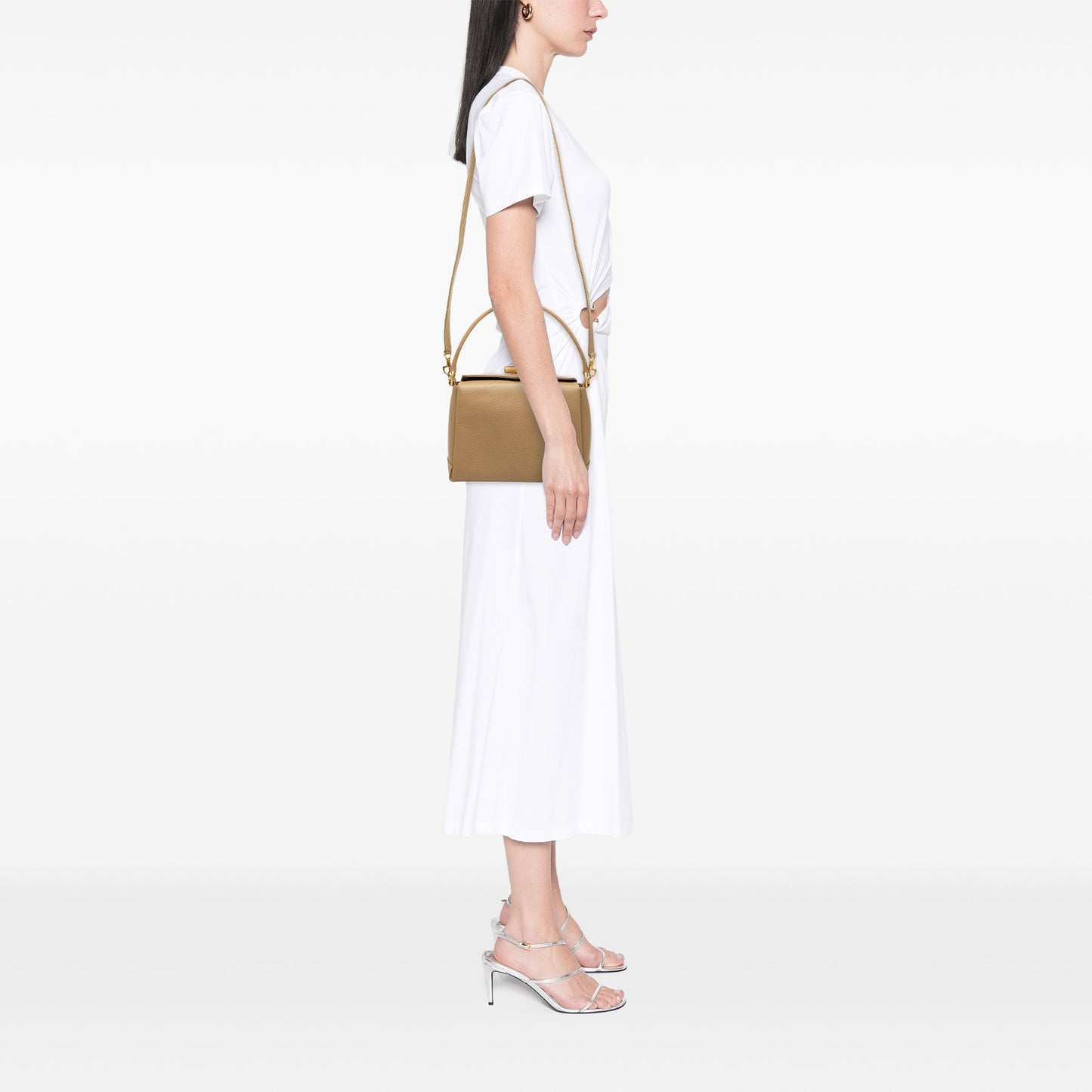 Gucci Grained Calfskin Bamboo Satchel