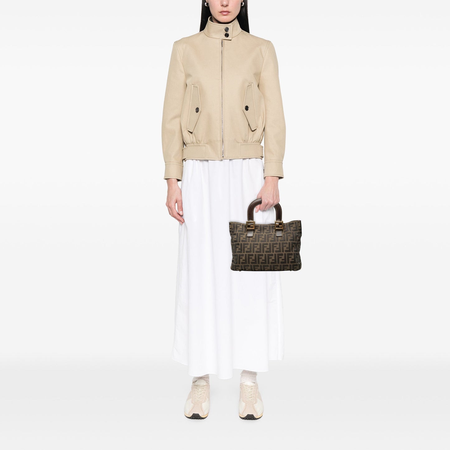 Fendi Small Zucca Canvas Twins Tote