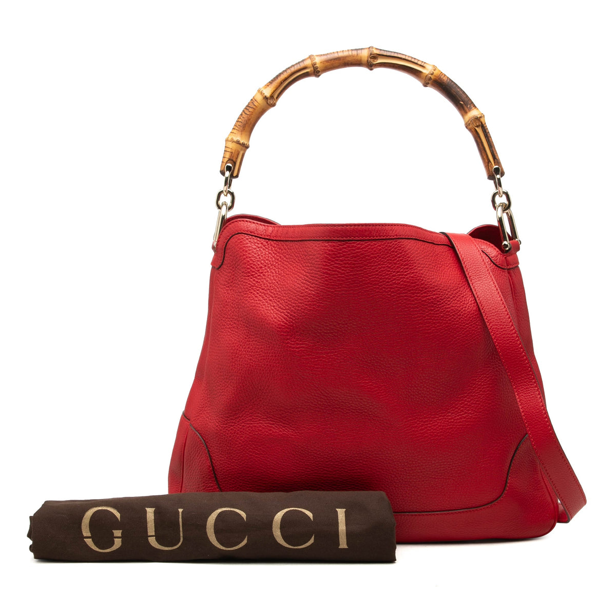 Gucci Calfskin Bamboo Diana Satchel