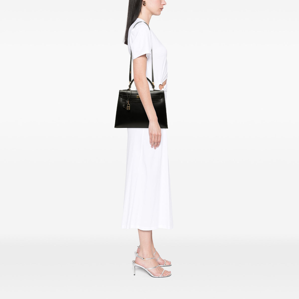 Hermès Box Calf Kelly Sellier 32 — Black
