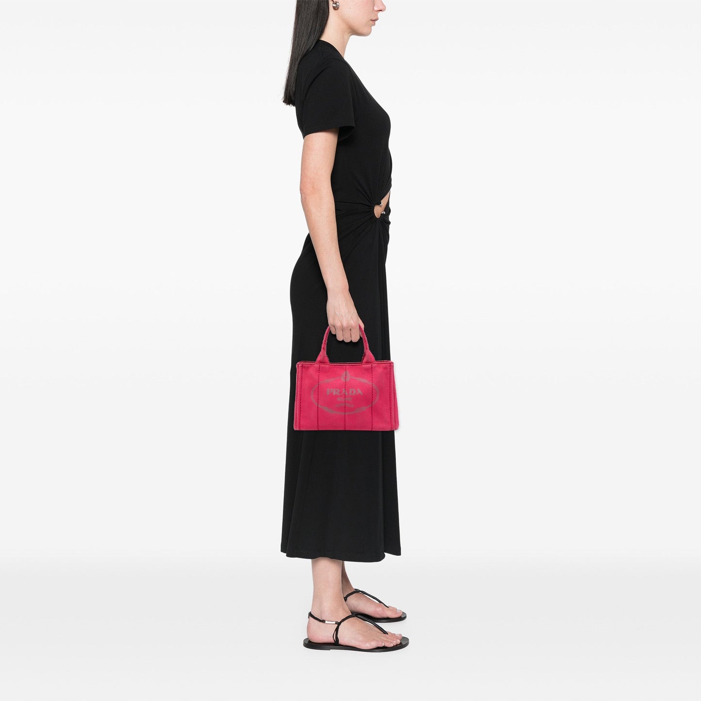 Prada Small Canvas Canapa Logo Satchel