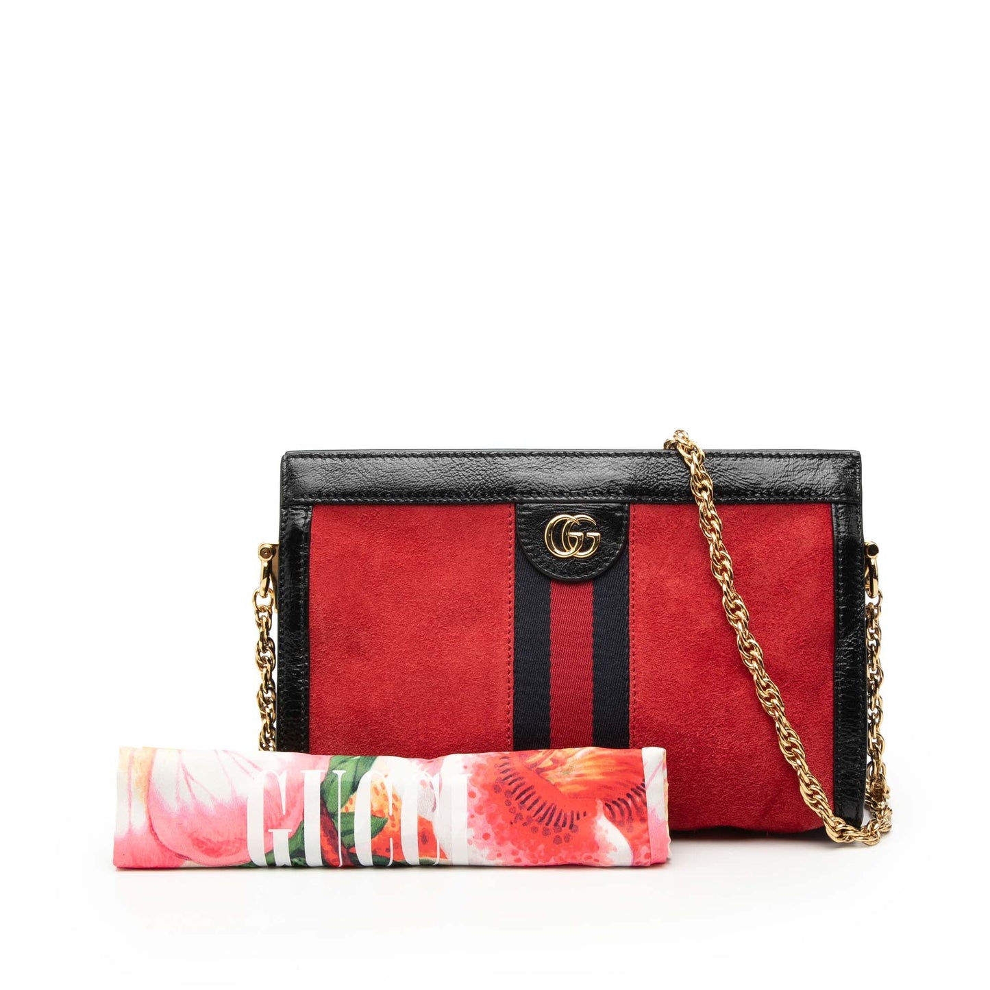 Gucci Small Suede Ophidia Chain Crossbody