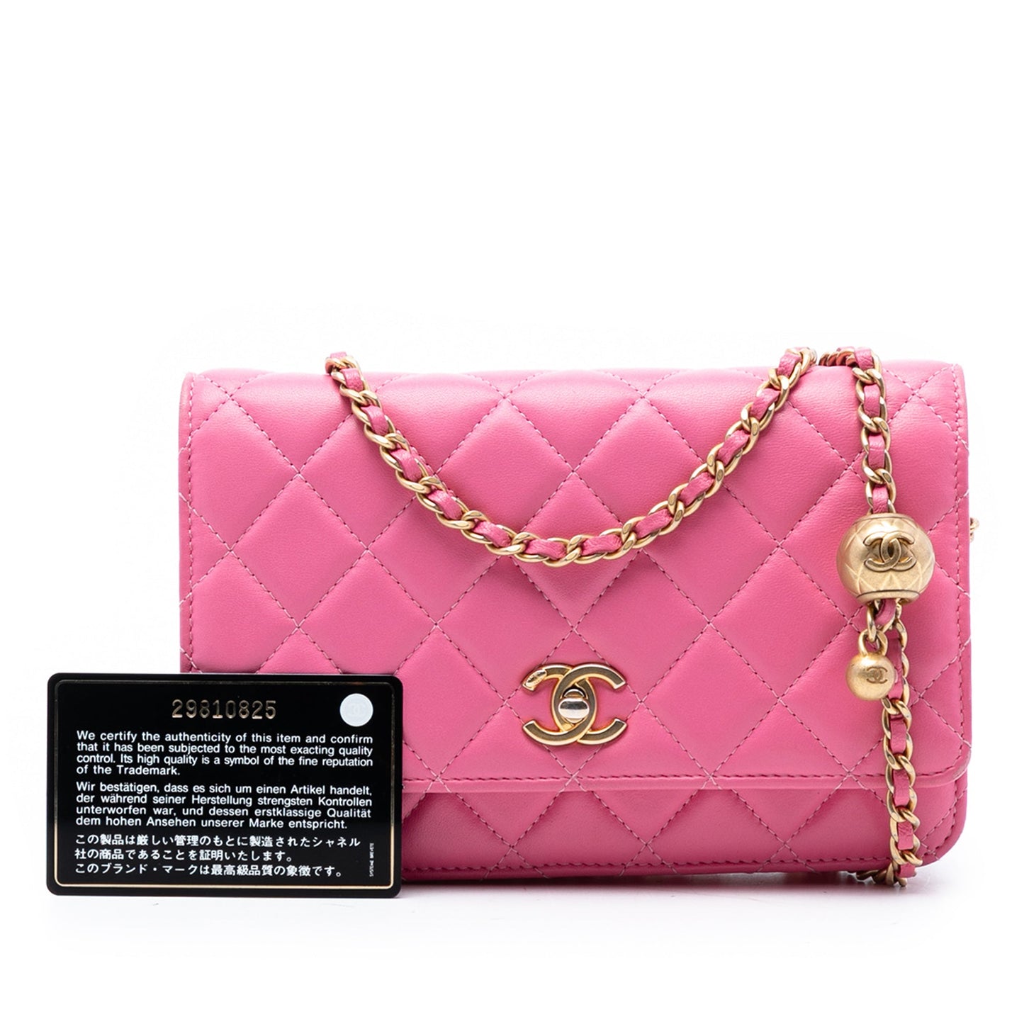Chanel Lambskin Pearl Crush Wallet On Chain