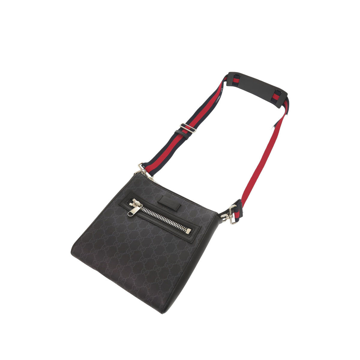 Gucci GG Supreme Web Messenger Bag — Black